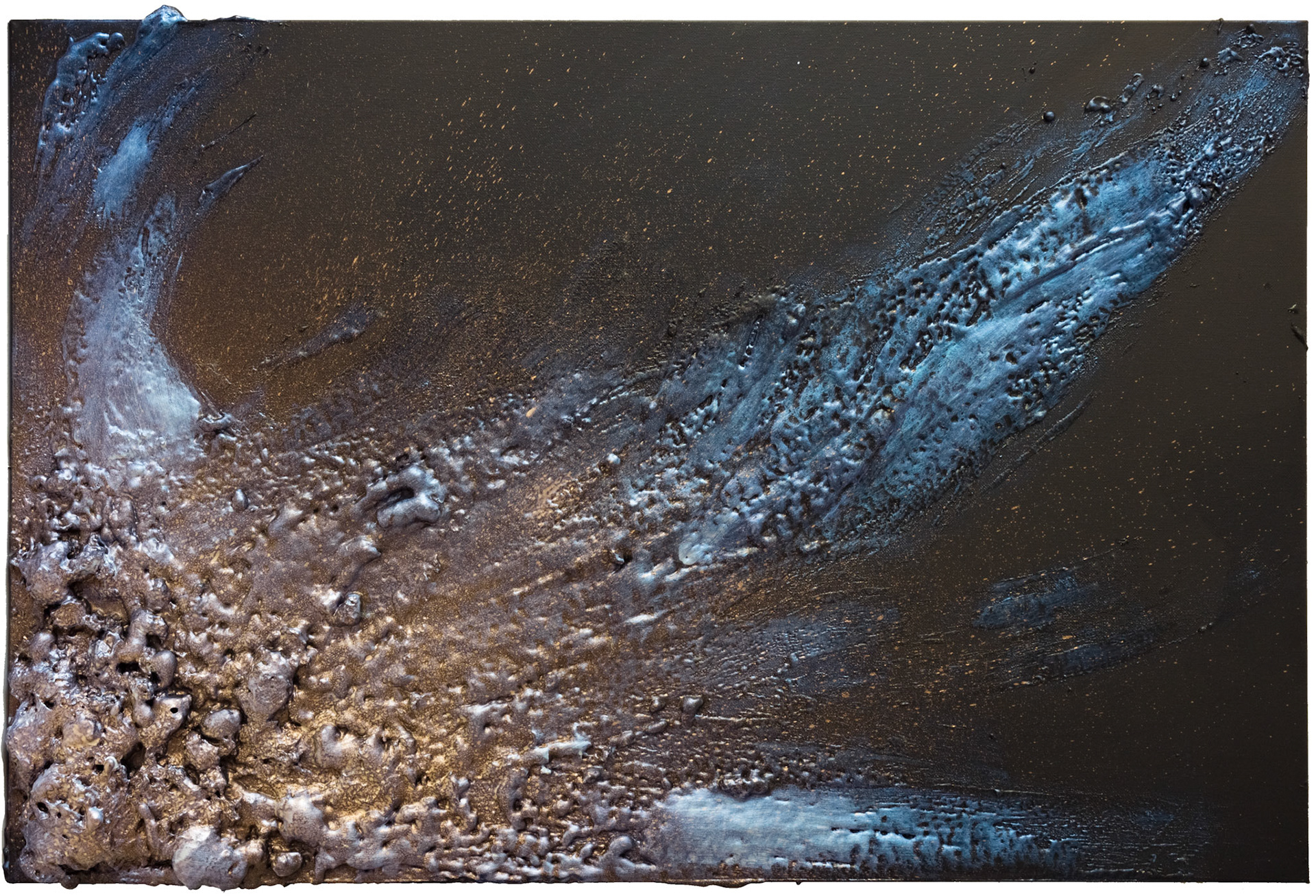 ELKYMY. ‘Origins I’. Acrylic and polyurethane on 2 canvases. 36 x 24 inches each (91.5 x 61 cm)