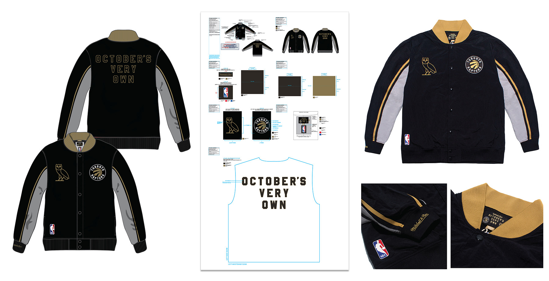 OVO X Toronto Raptors X Mitchell & Ness 95' Varsity Jacket OG