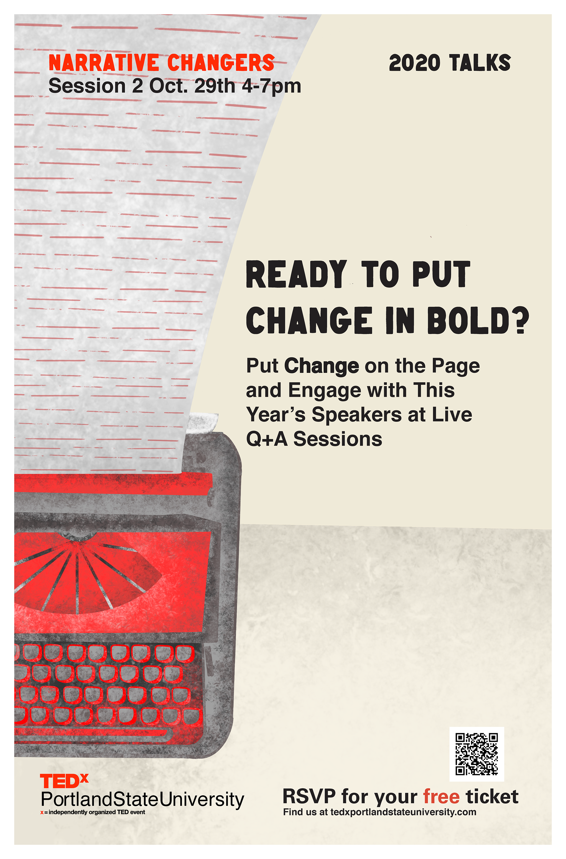 Poster campaign that was posted around the PSU campus