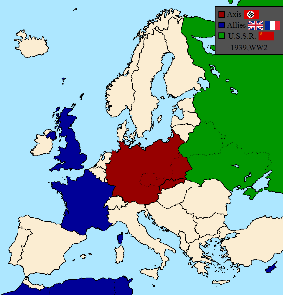 Карта европы 1936 года для маппинга