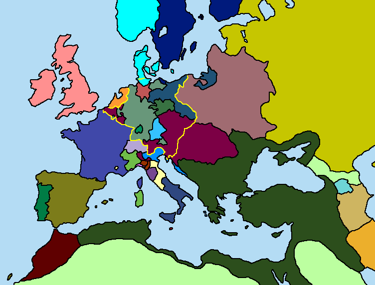 blank map of europe 1900