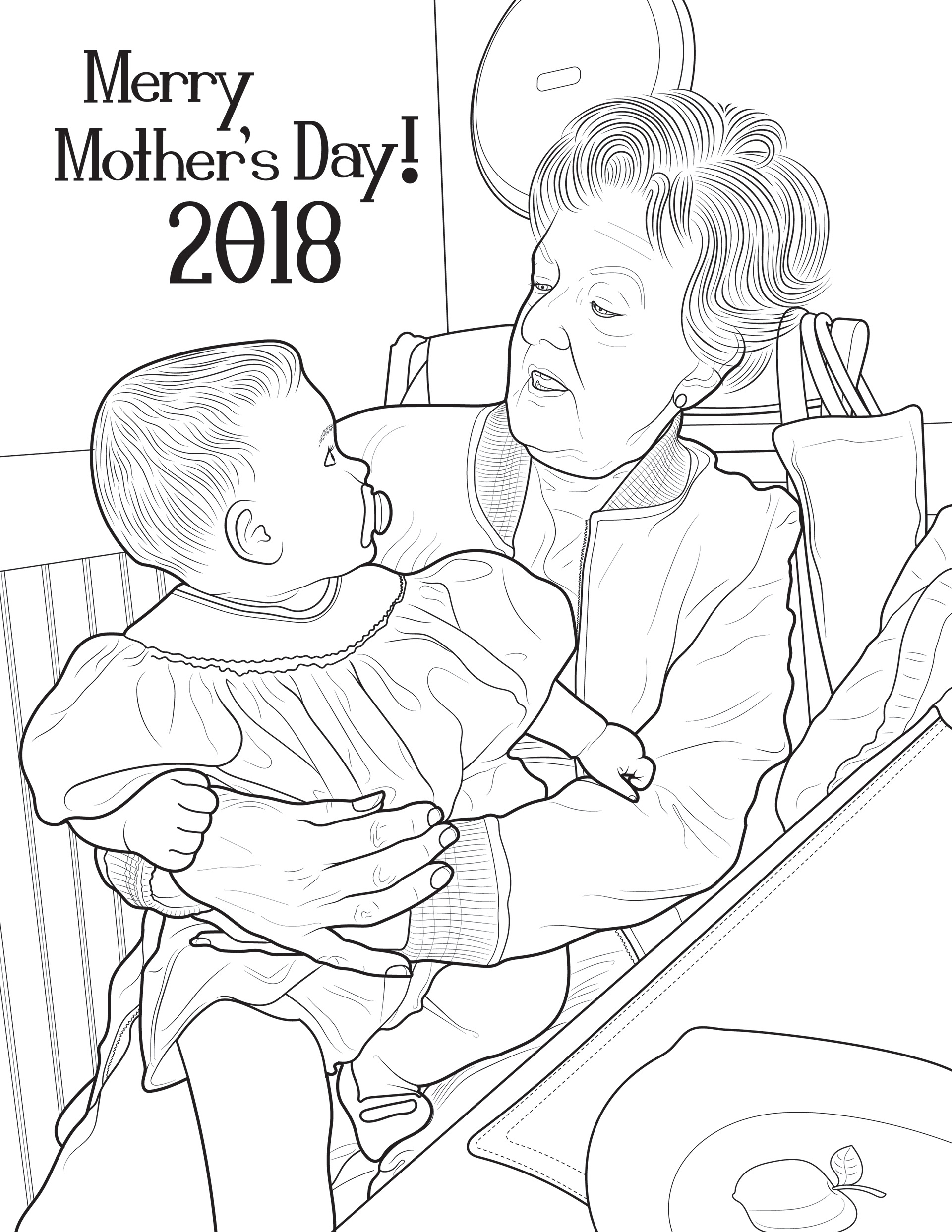 Great-grandmother and great-granddaughter