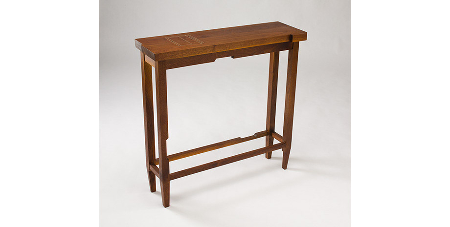 SIDE TABLE | 2012 | WALNUT, NICKEL INLAY