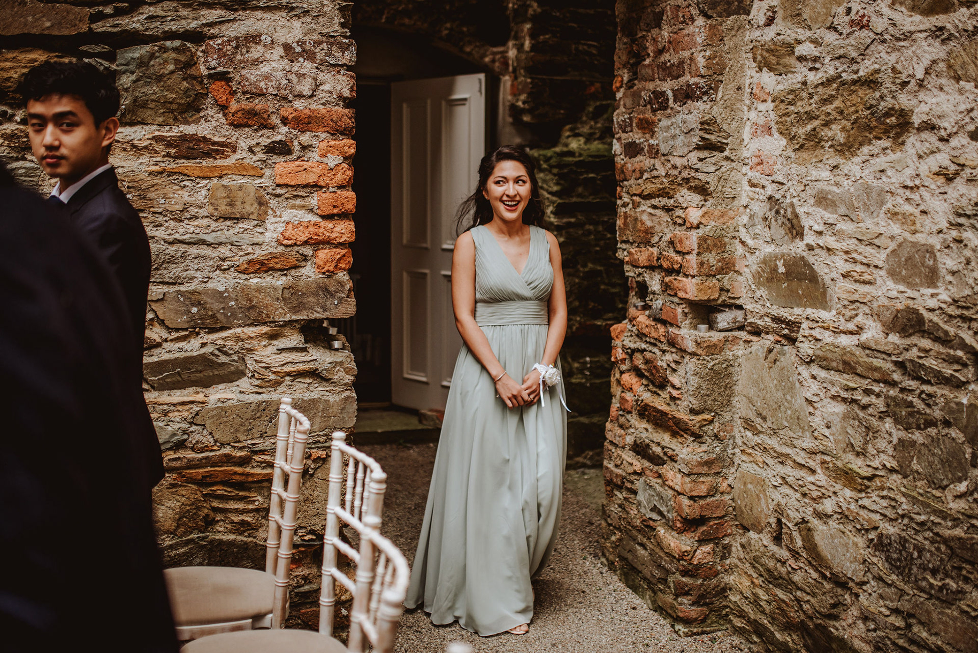 Bridesmaid entering