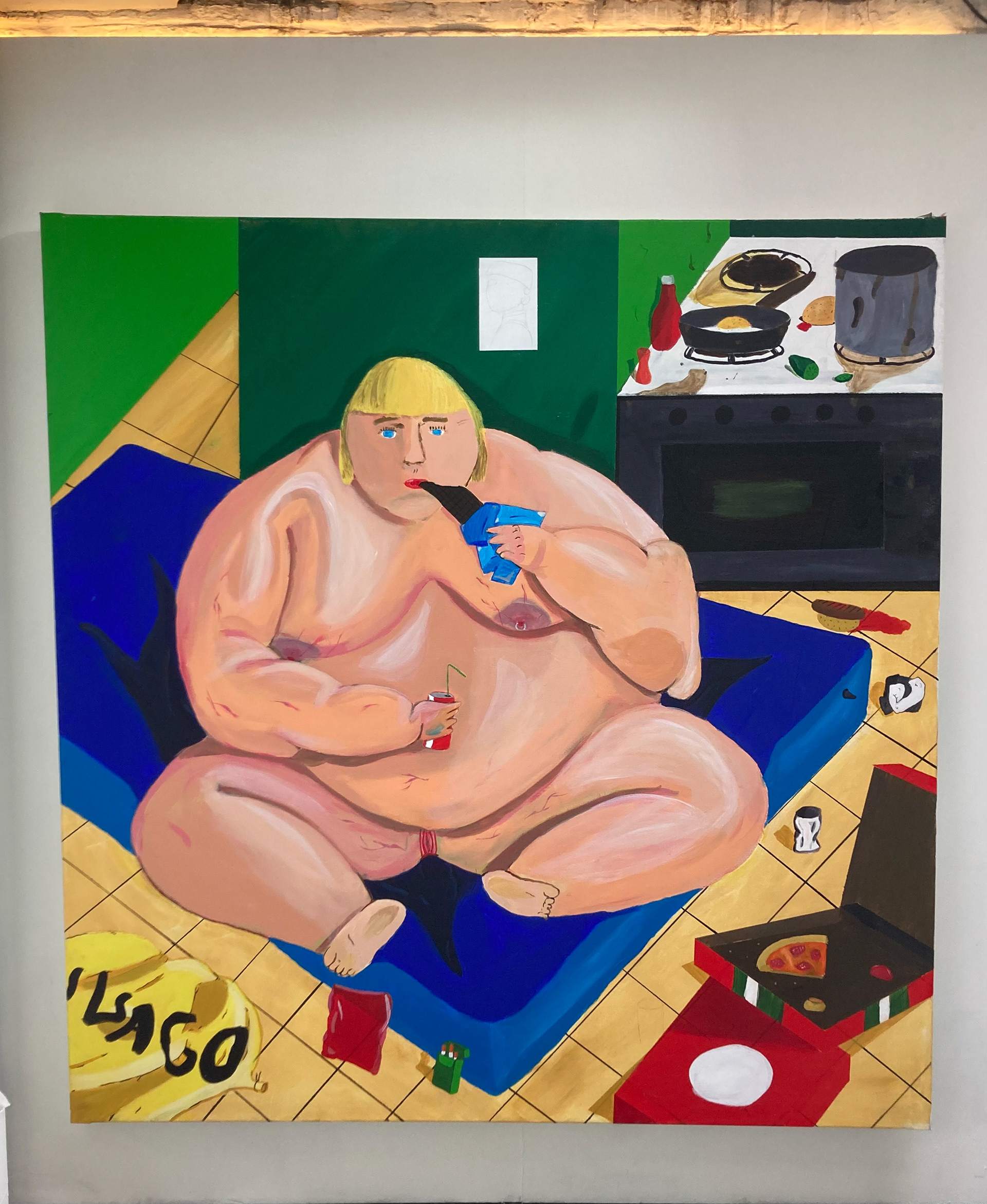 Renske - acryl op doek - 181cm x 186cm