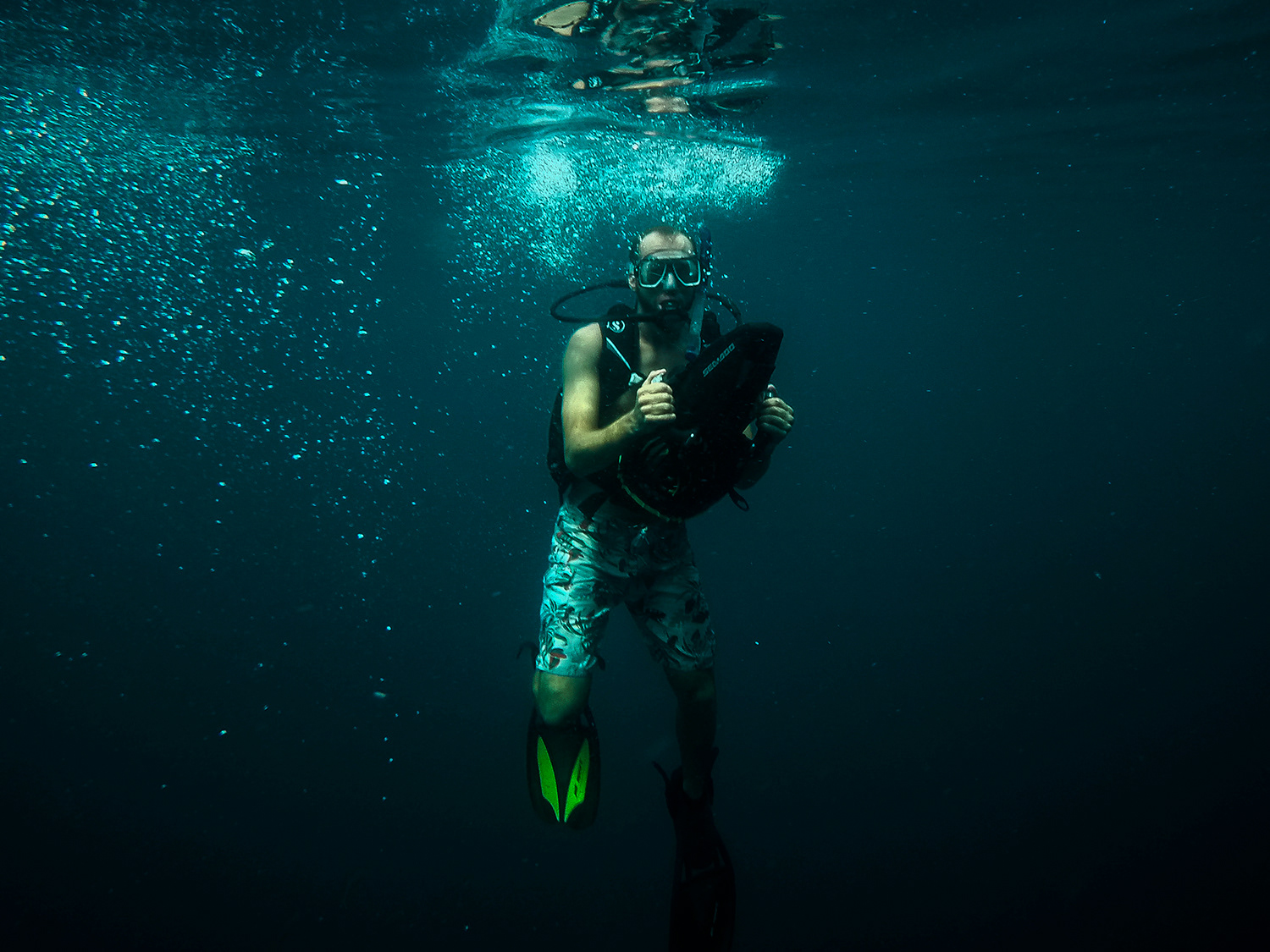 Underwater sport at Northern Sun Superyacht Photography