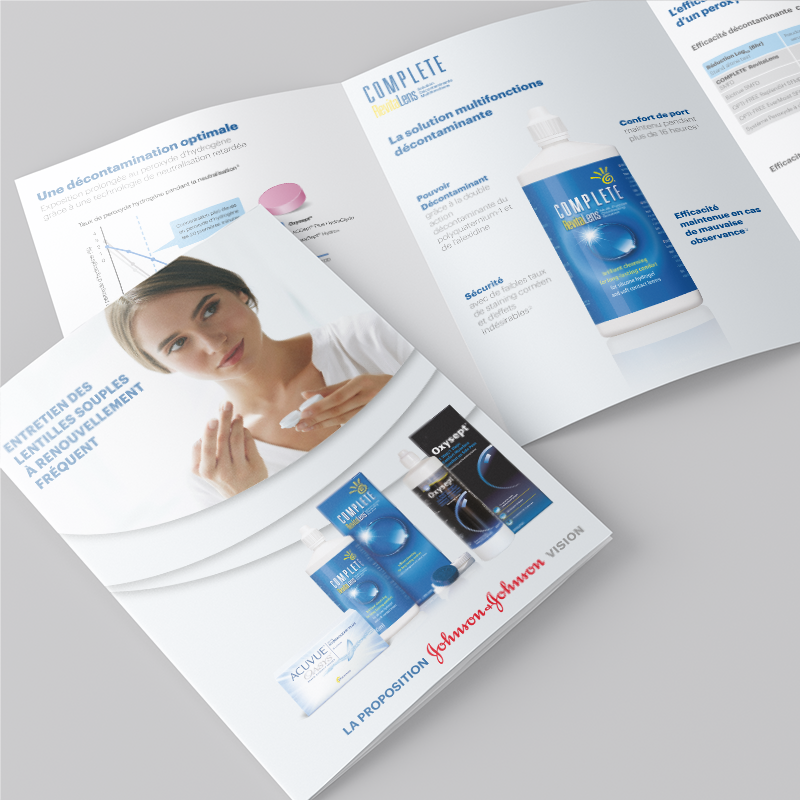 Brochure 3 volets pour entretien des lentilles.