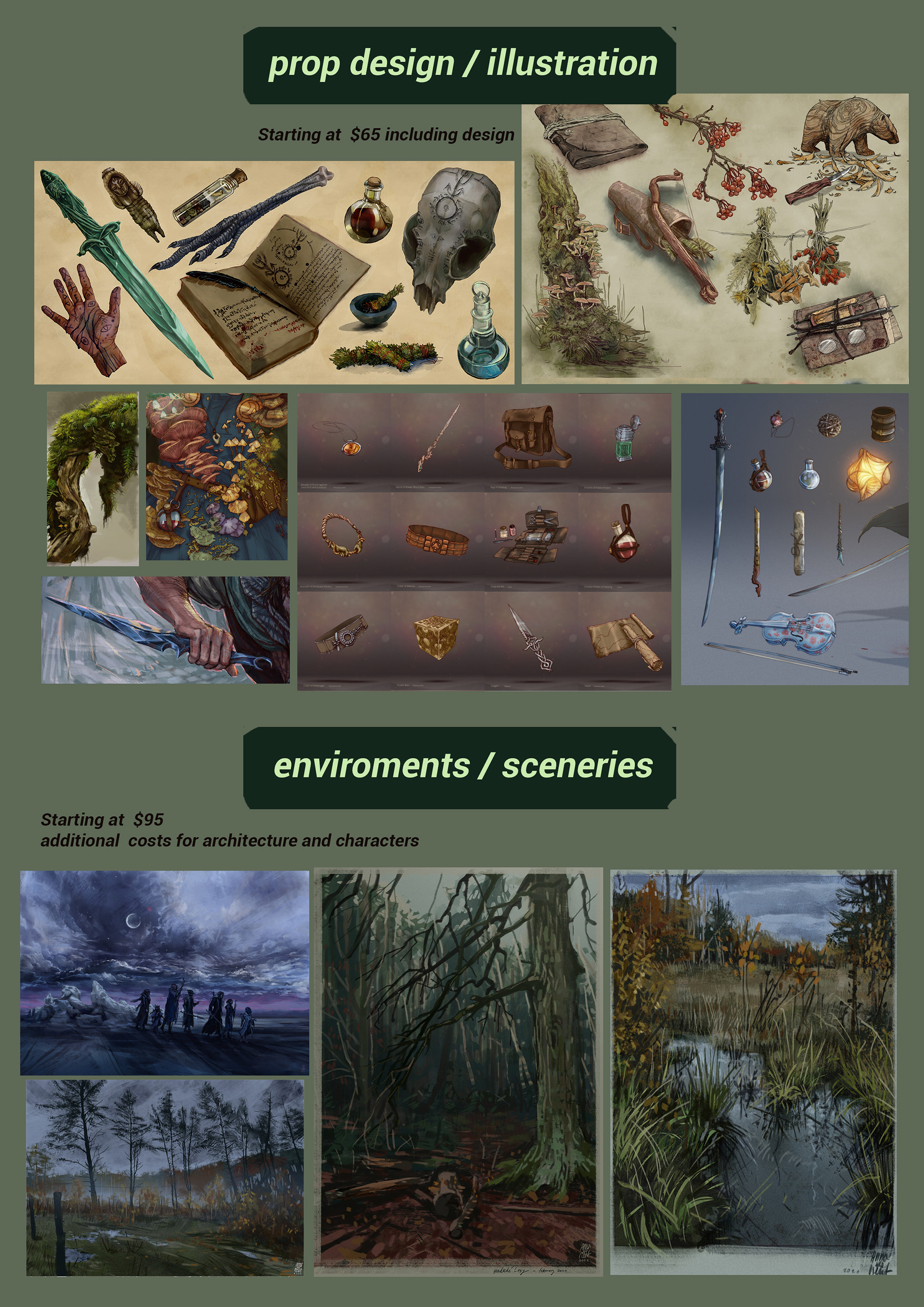Props and enviroments