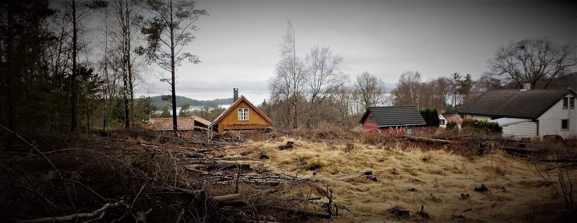 Ledige rolege tomter lengst bak (mot søraust) i byggefeltet.