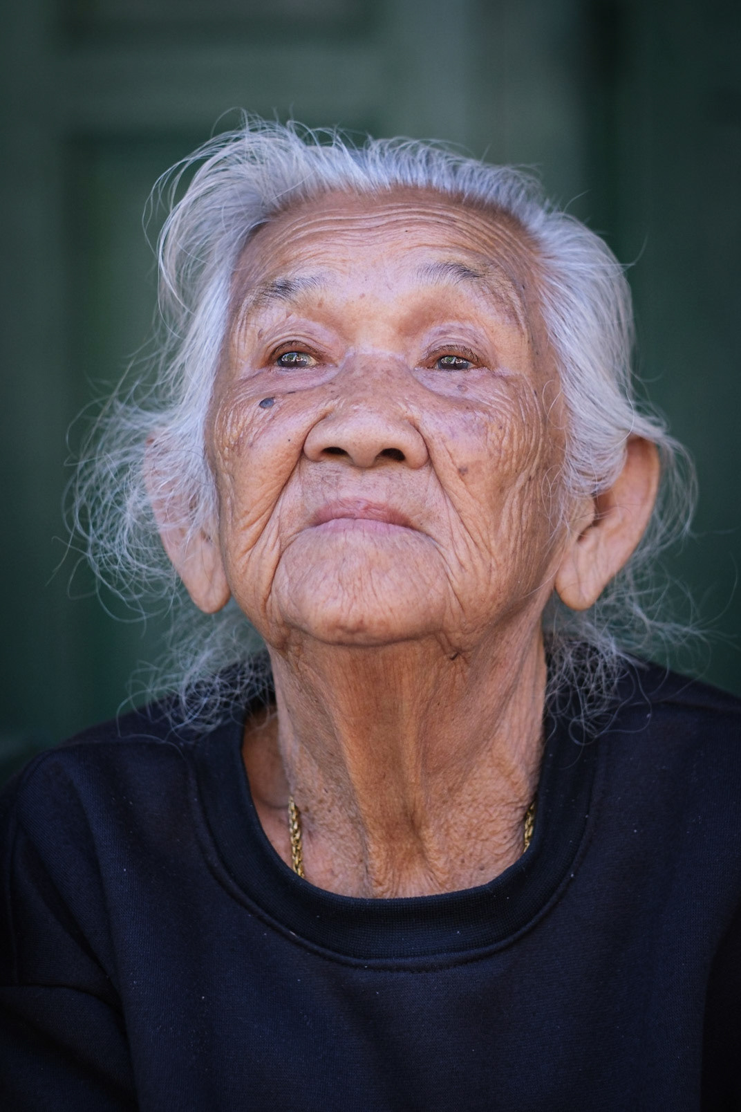 Beautiful old lady in luang prabang