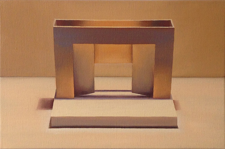 "REVE AU COIN DU FEU" (série) Huile sur toile (27 x 41 cm) - © ADAGP, Paris