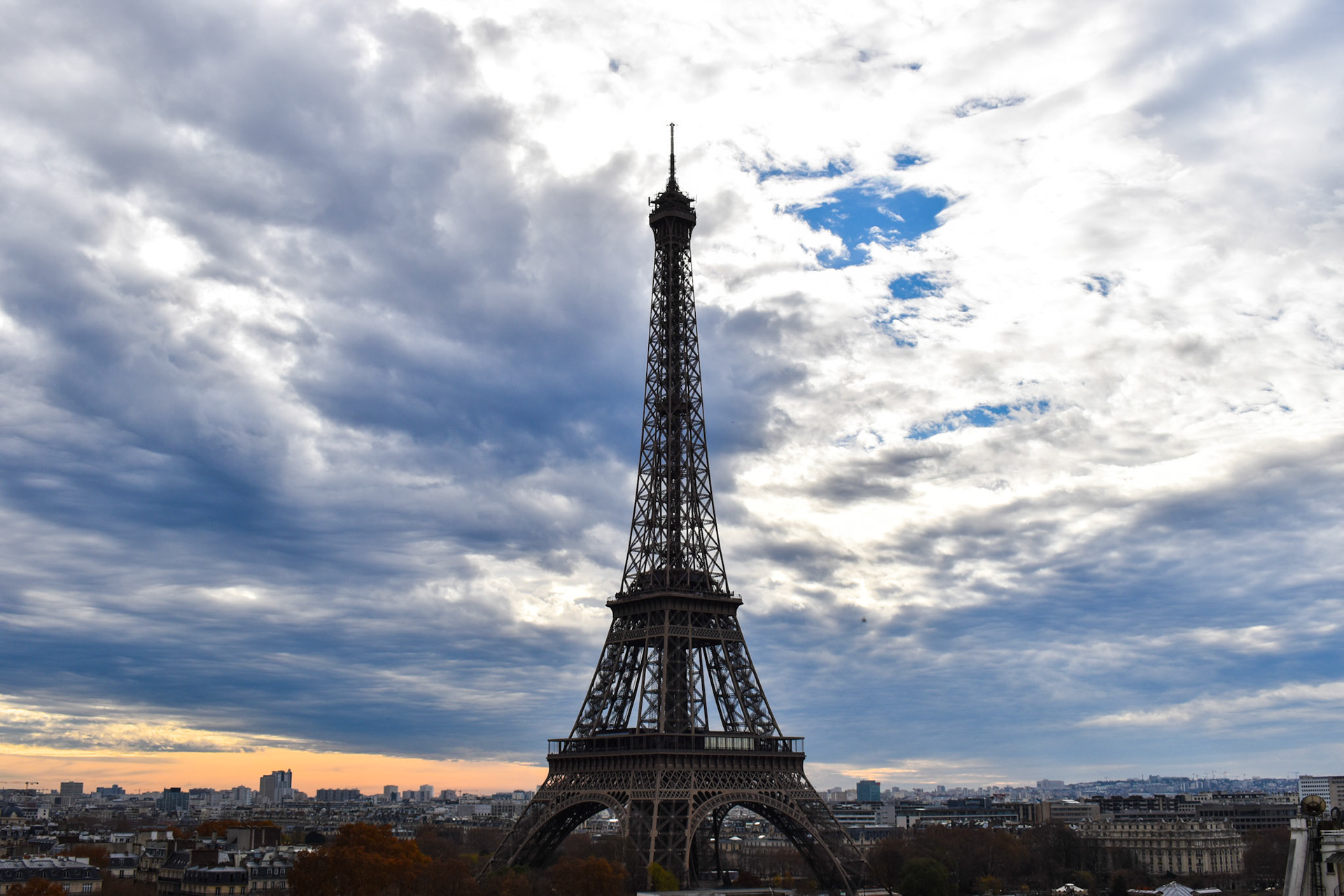 Eiffel Tower - Paris France -  November 2018