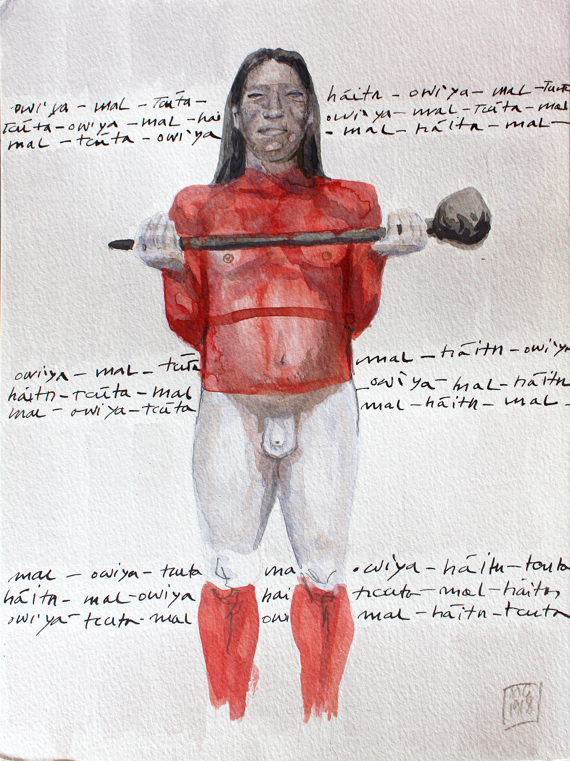 Extinction Series—North America (Karankawa), Max Carocci (London, U.K.), watercolour, $300