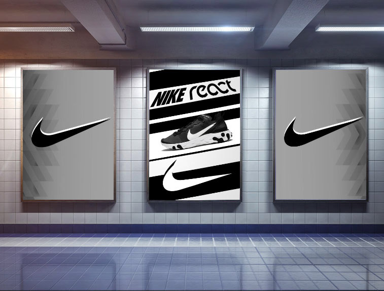 mármol Juntar Despedida EK Design - Affiche publicitaire Nike