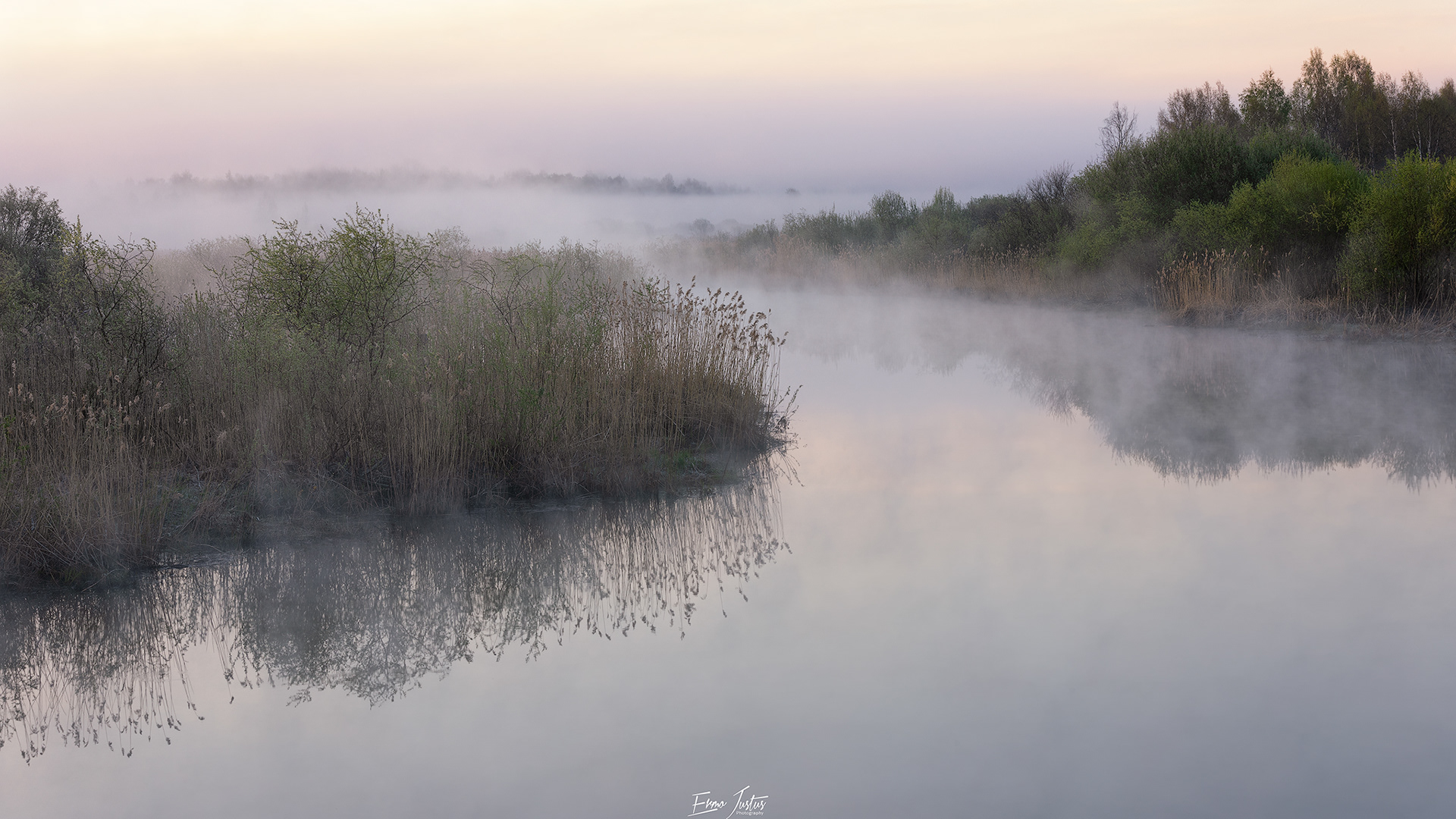 Steaming river