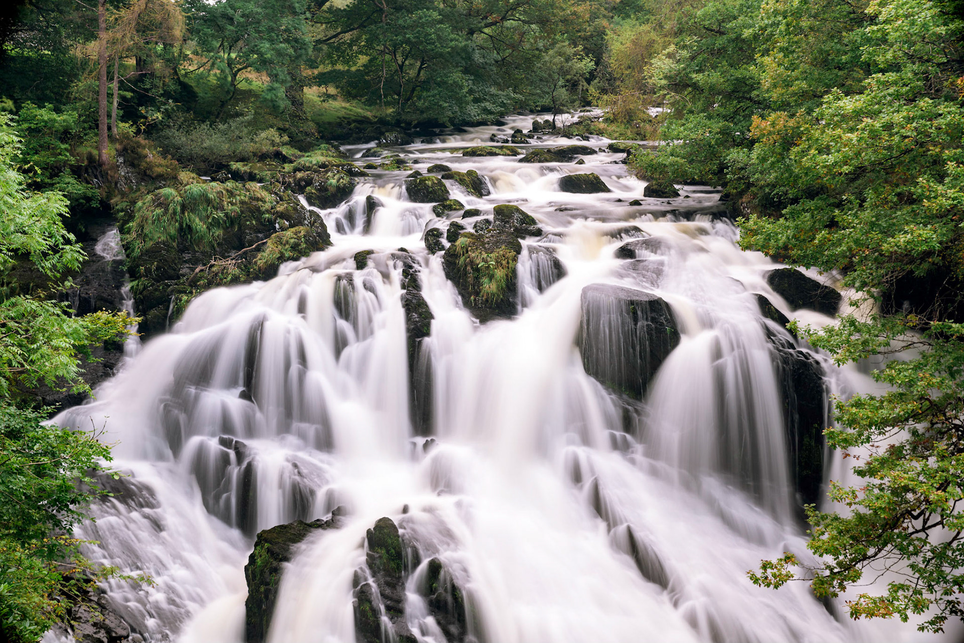 Swallow Falls, Betws-y-Coed, Snowdonia National Park, Conwy, Wales
