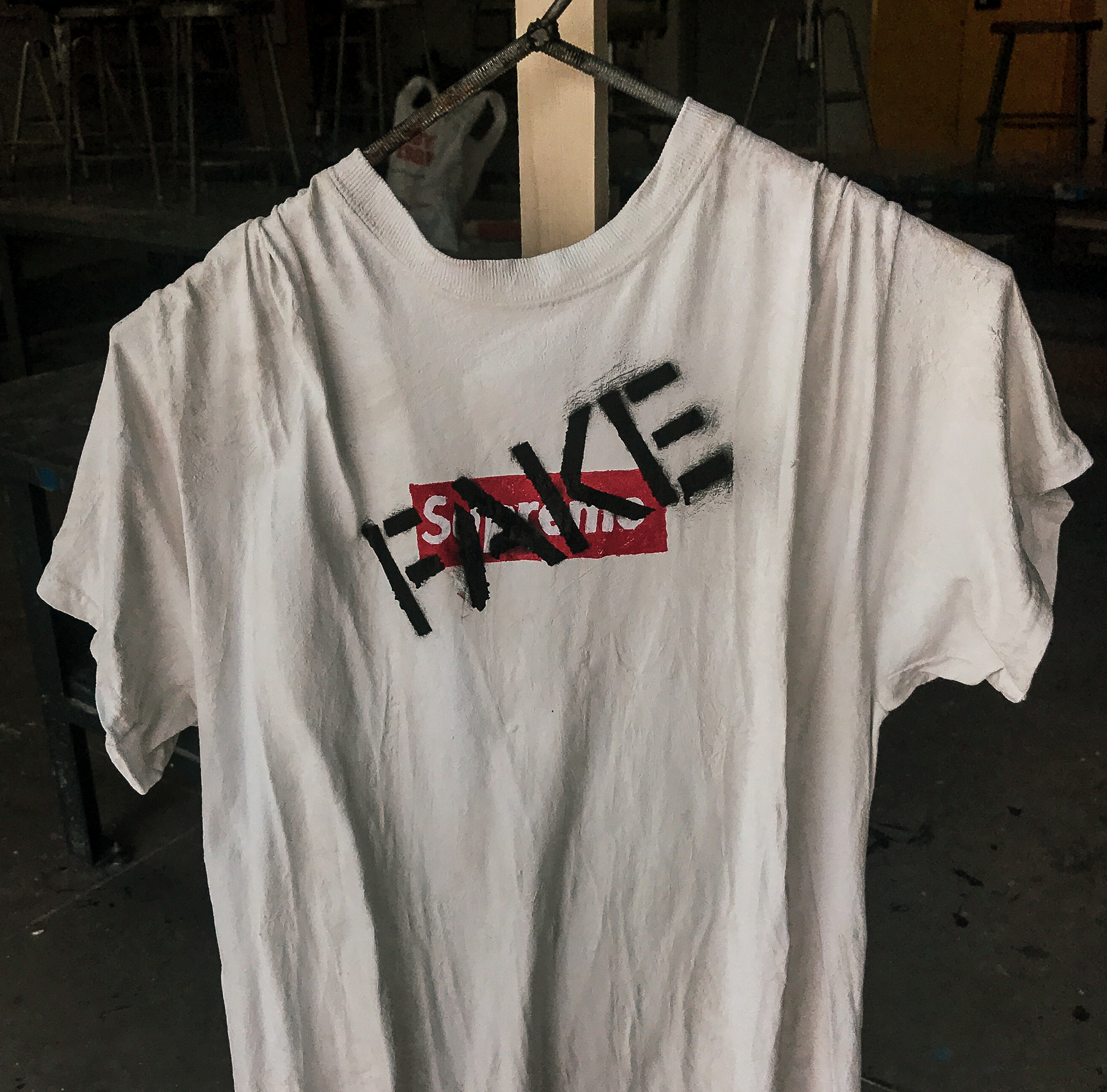 Product Photo of the Sculpture (Hardened, Plaster-Infused T-Shirt)