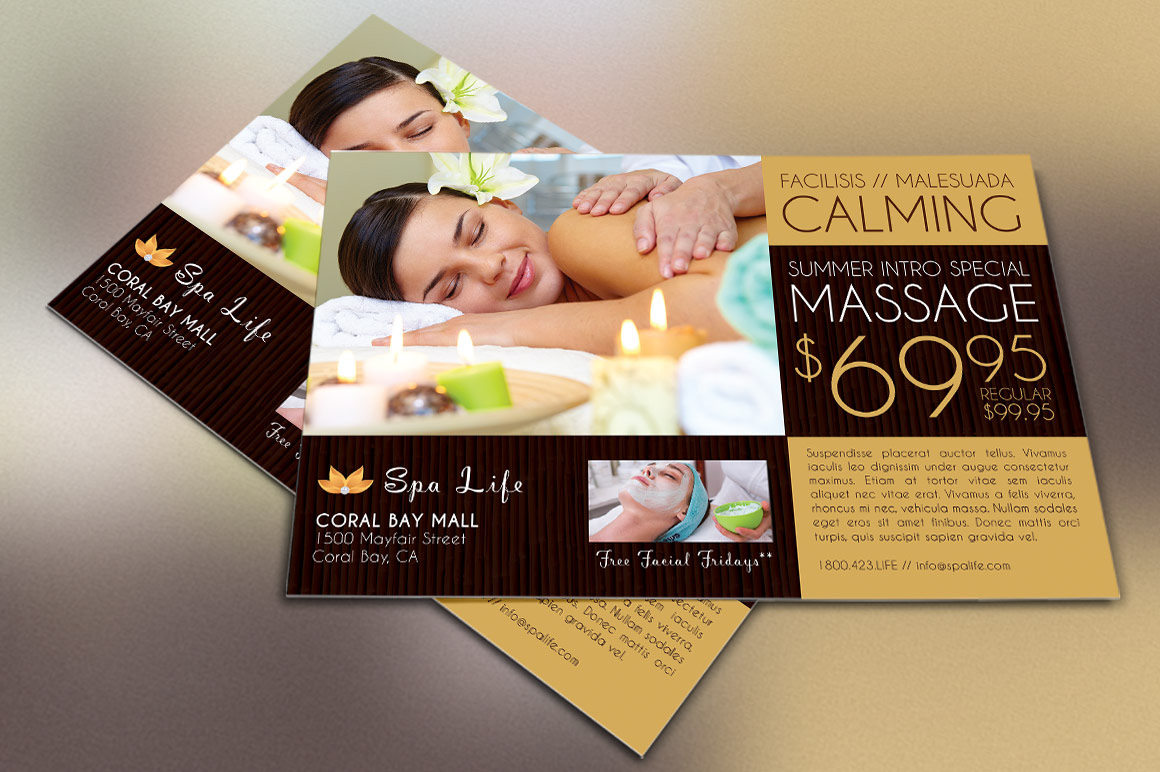 Michael Taylor Godserv Print Template Portfolio Spa Massage Flyer Template