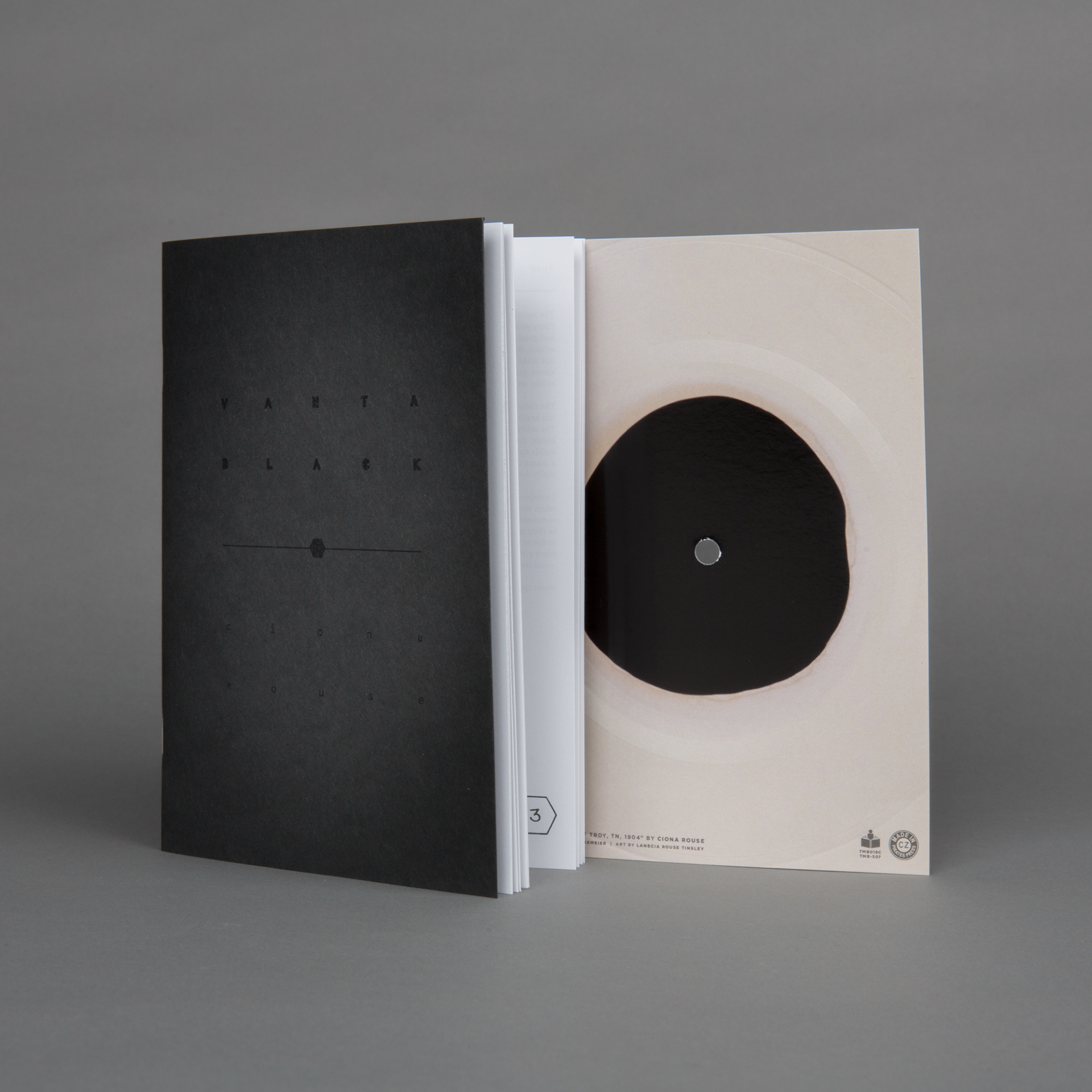 VANTABLACK • Includes a postcard flexi-disc with a recording of a reading by Ciona Rouse.
