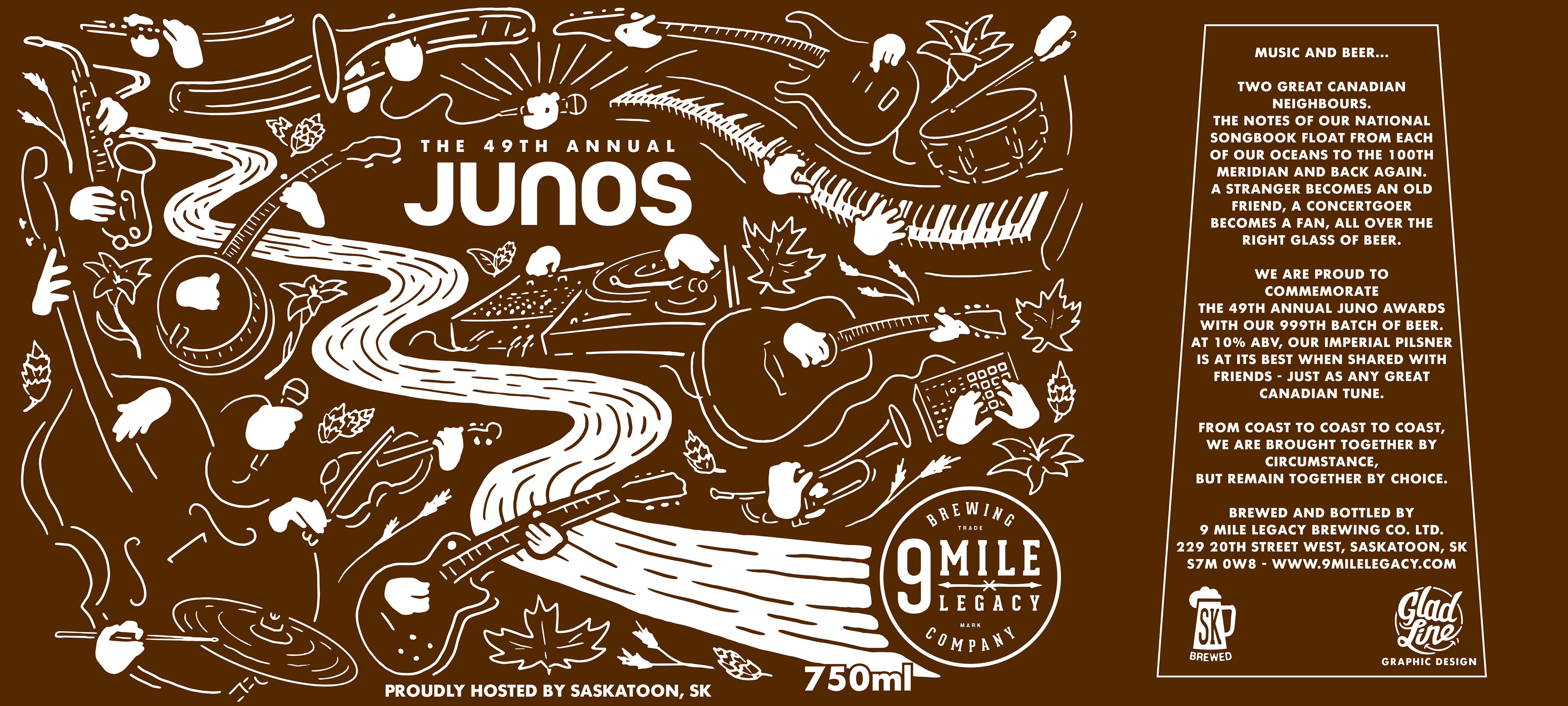 Limited edition pop-top growler for 9 Mile x Junos collaboration