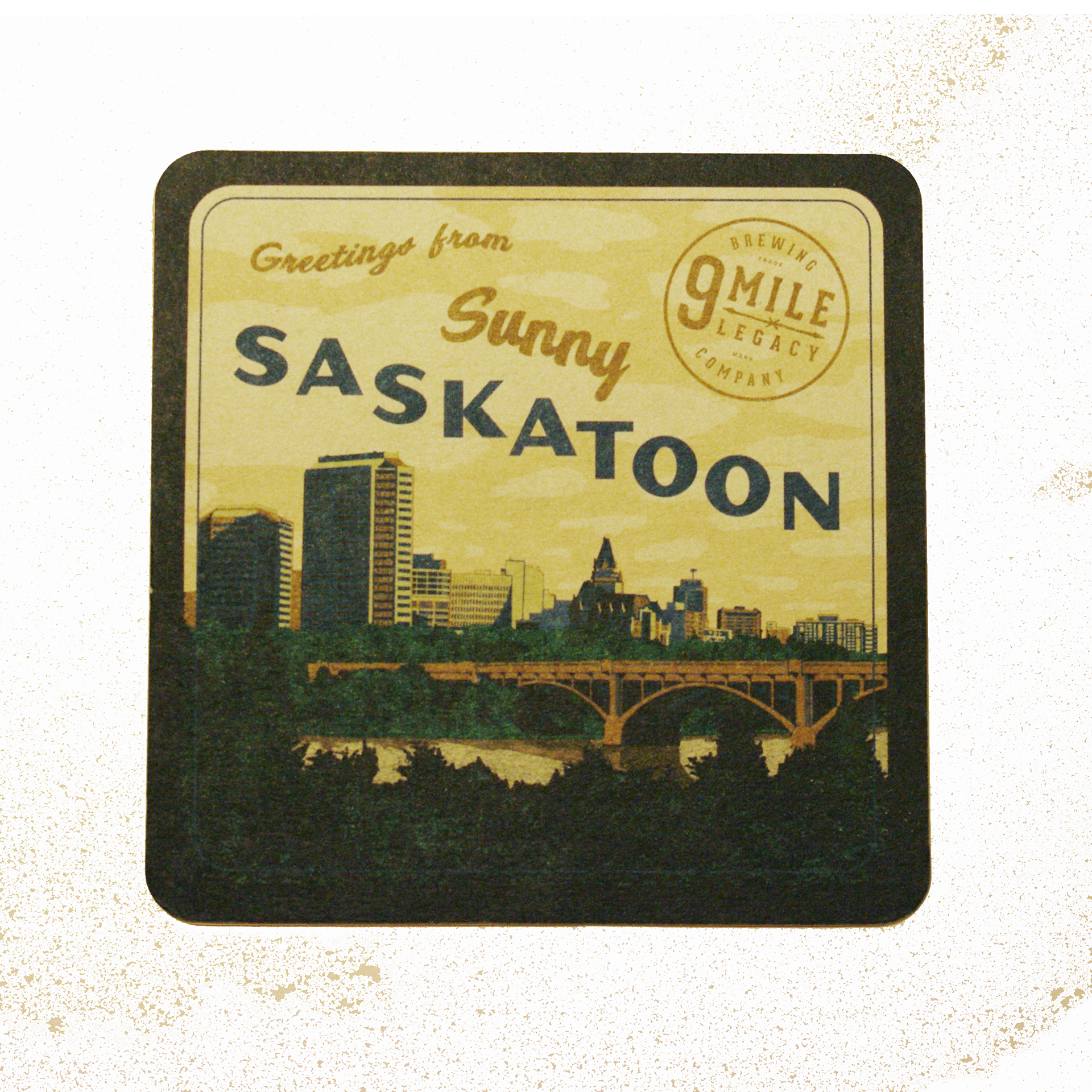 Postcard 9 Mile Legacy Vintage Vacation Coaster