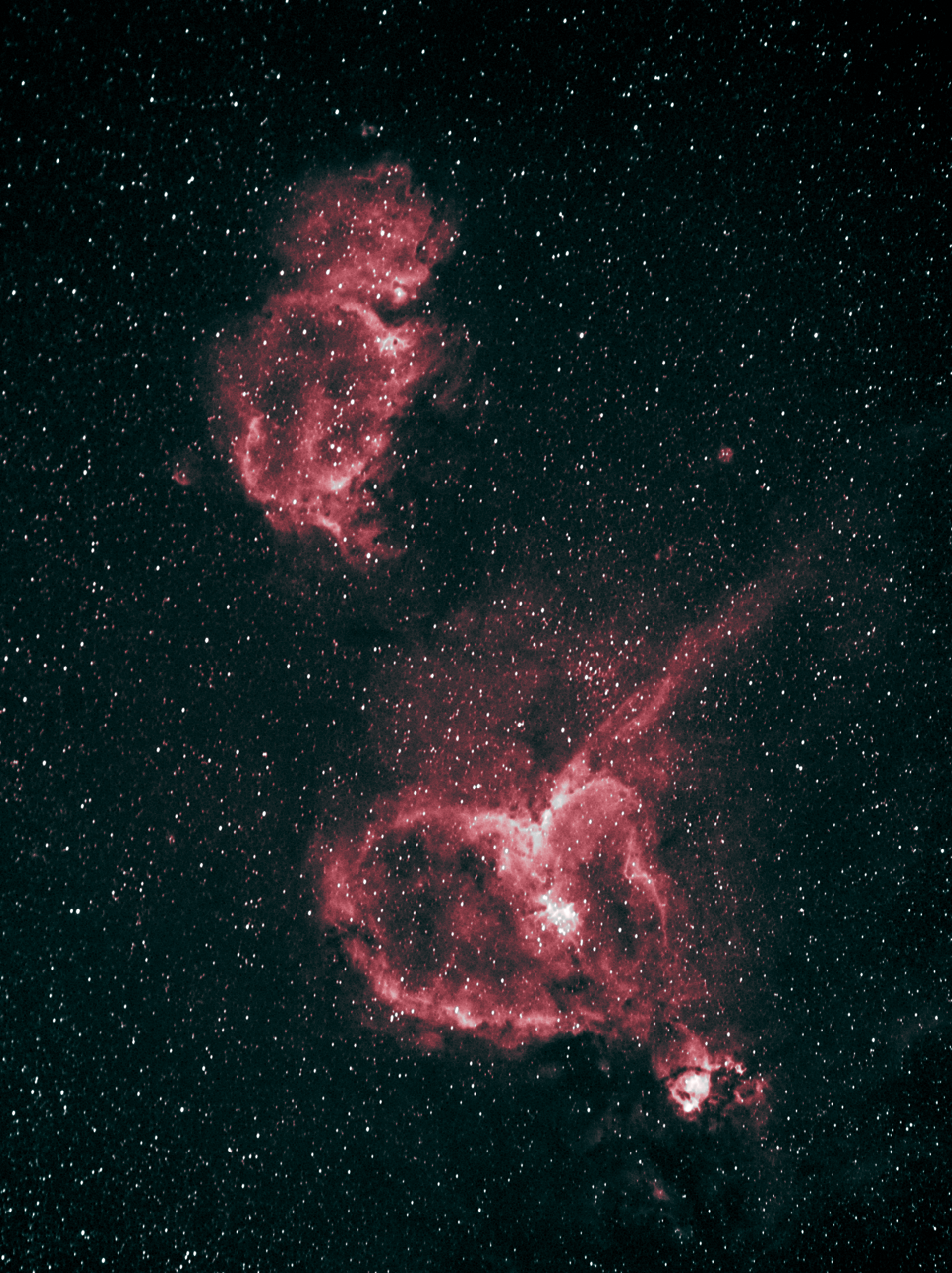 IC 1805 and IC 1848 - Heart and Soul Nebulae