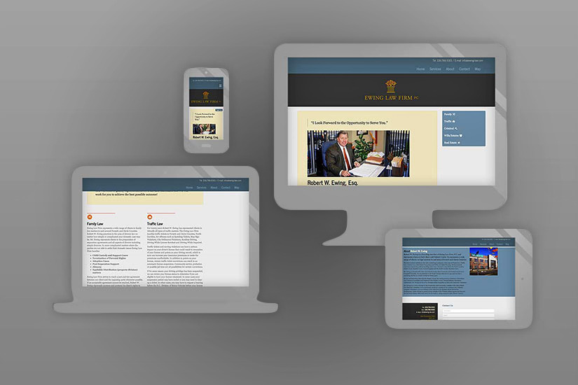 Image showing application of law firm logo on website