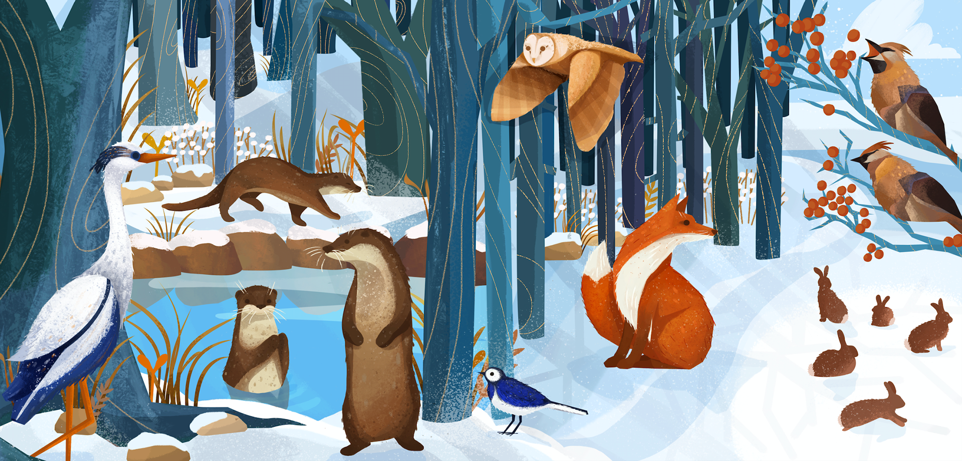 British Wildlife : Winter Scene