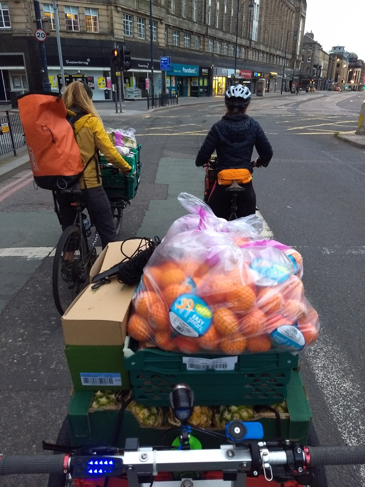 Bikes at traffic lights: We want this to be a normal sight. Rather than queues of cars - queues of bikes. People being able to breathe freely rather than inhaling toxic fumes which choke our lungs and our earth's services. Space given over to people instead of metal boxes that shut off other people, places and sensations that connect us to our natural world.