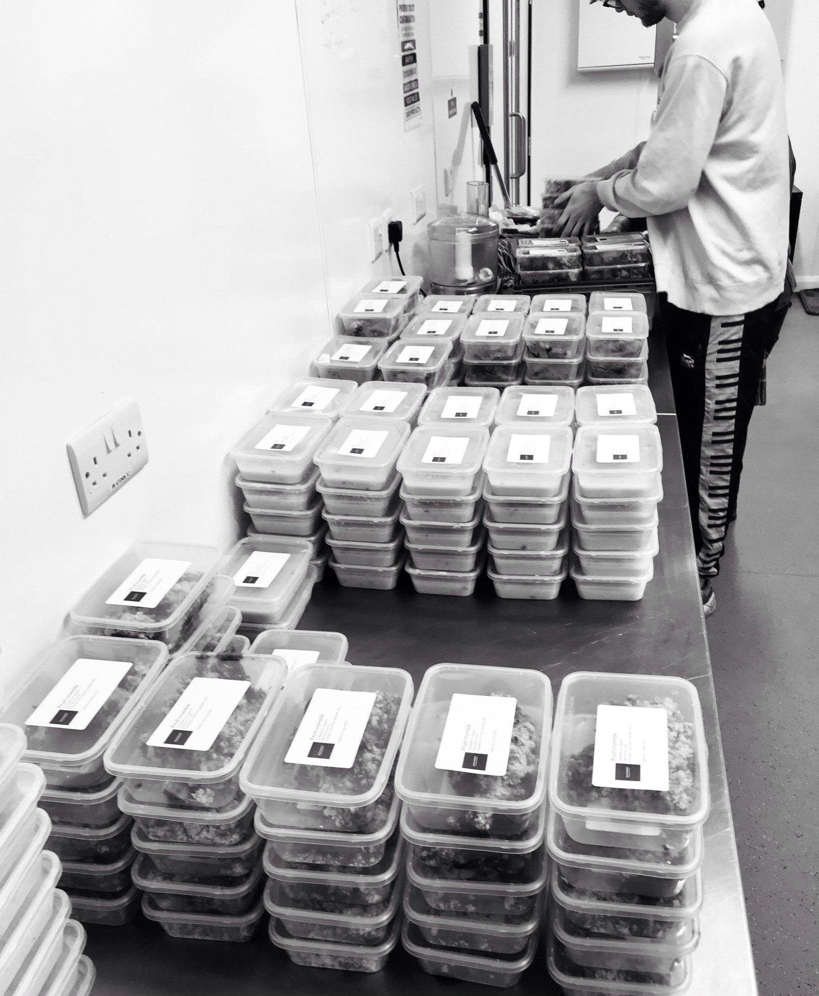 Holiday hunger food provision: The surplus fruit and vegetables we rescue are used for a number of different projects we supply to. Here we were working with a local Foodbank providing 200 prepared meals a day over Easter holidays.