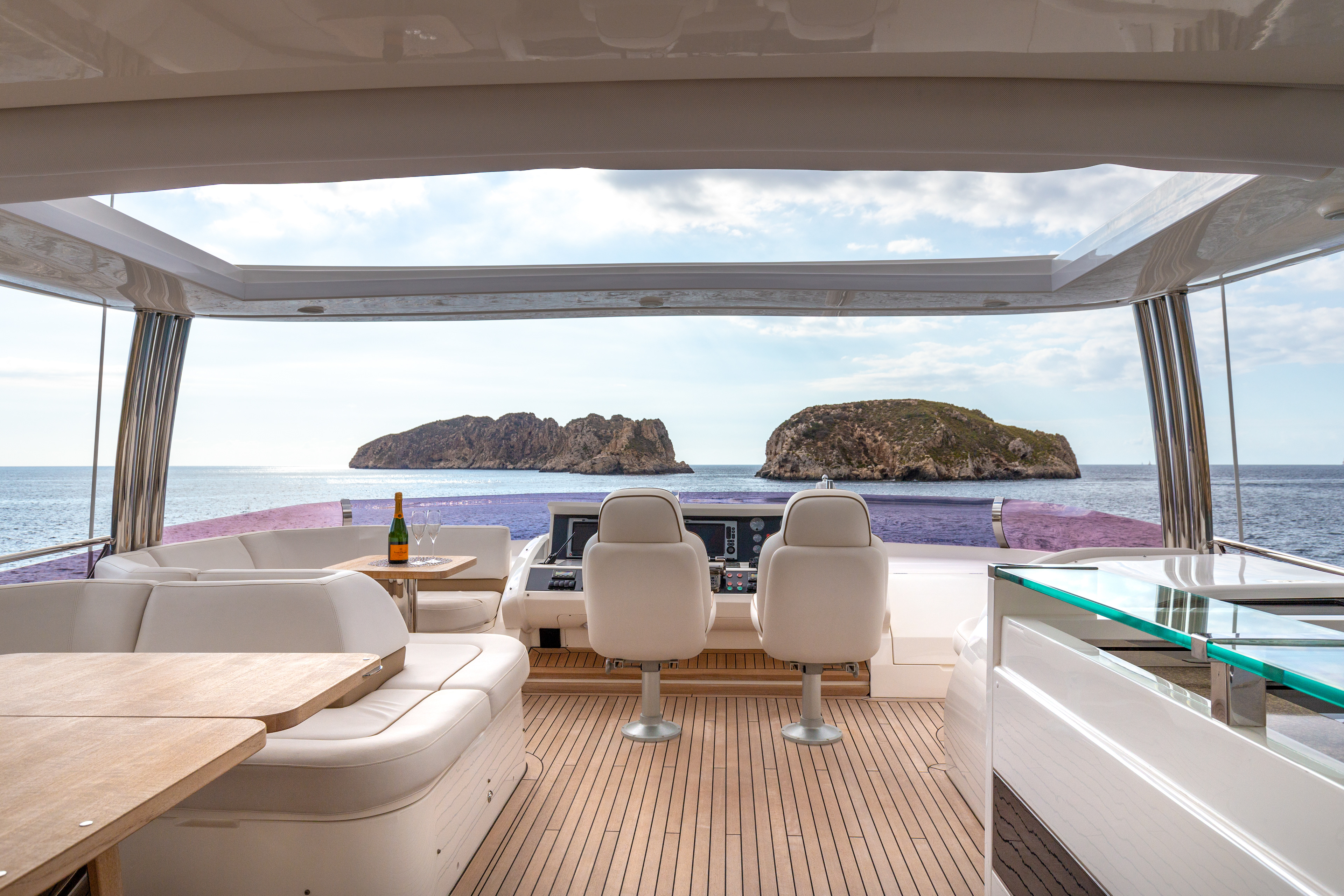 Yacht upper deck photo