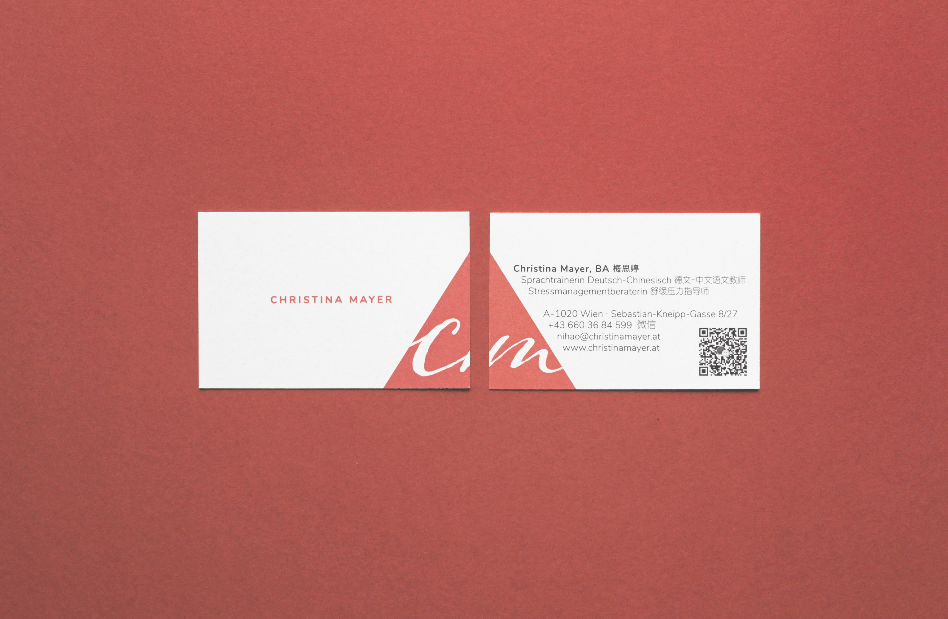 Ernestine Gstöttner Grafikdesign Chrisitna Mayer Logo & Visitenkarte