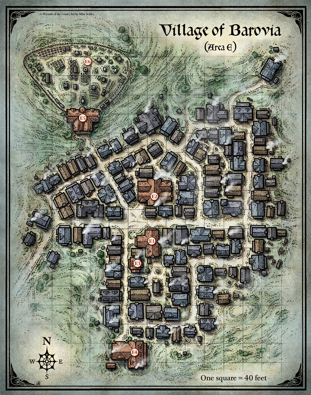 Mike Schley's Portfolio - Village of Barovia Map