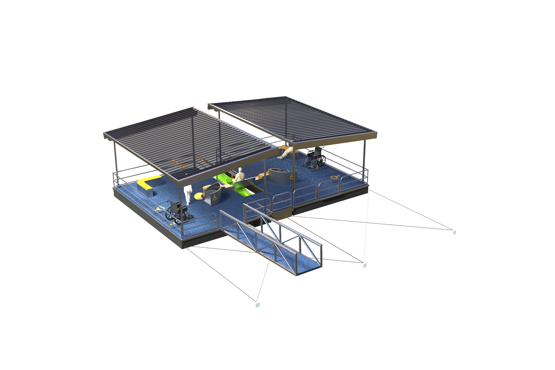 Perspective view with roof