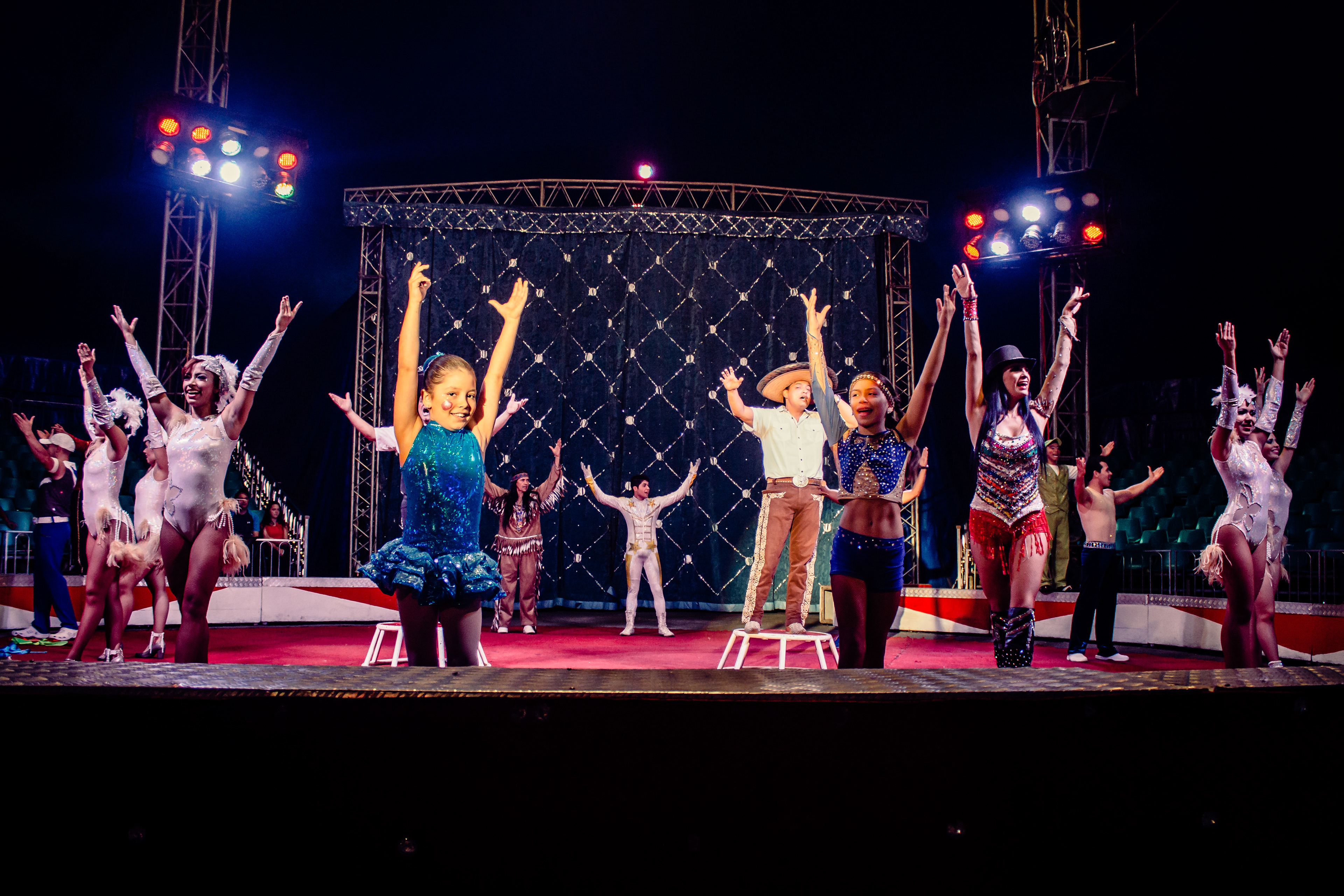 The end of the earlier show of the day. The circus performs twice a day during the week and thee times on the weekends. Caraas, 2015