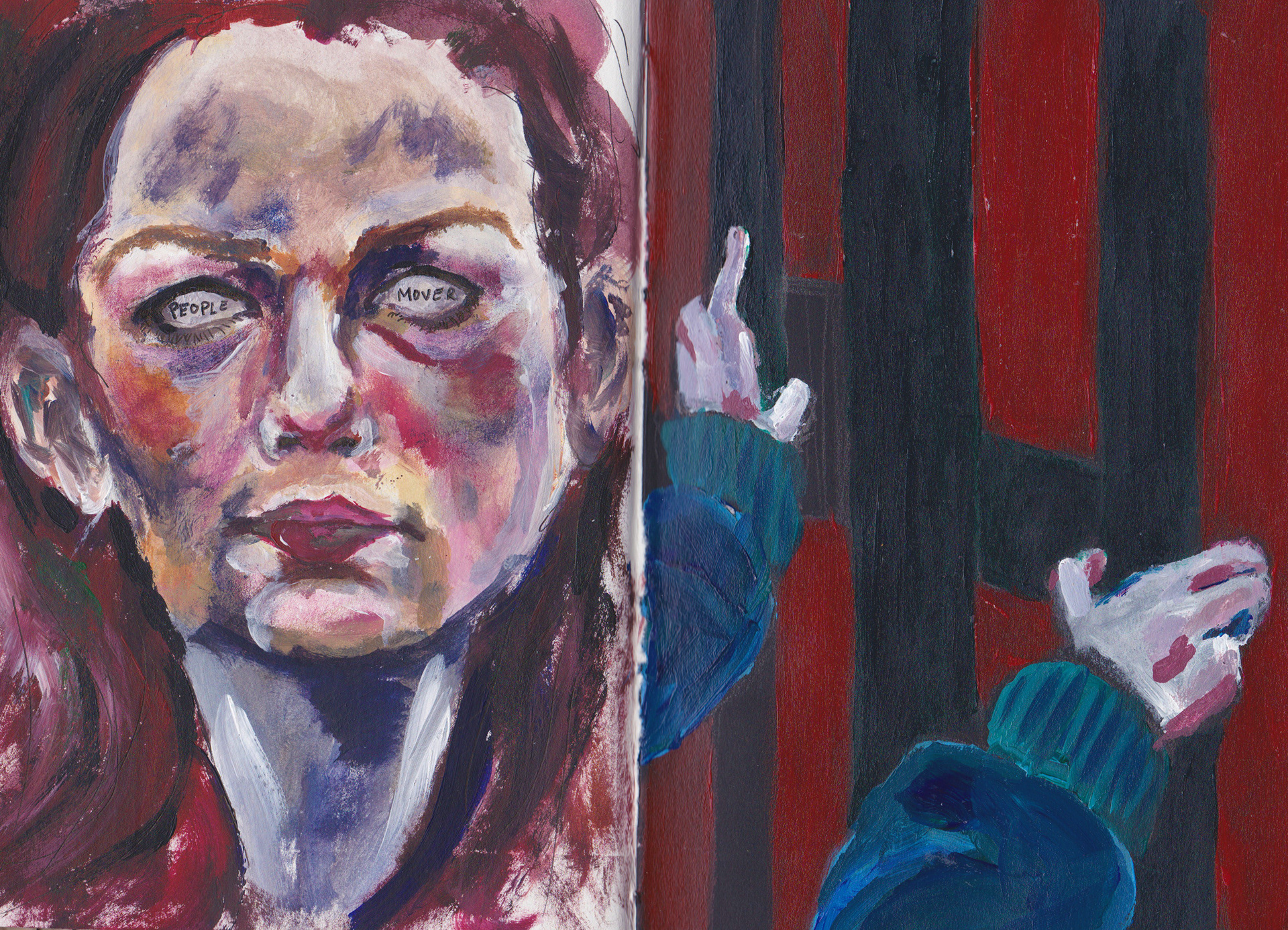 'Untitled', 2015, acrylic on paper, 21.0 x 14.8cm