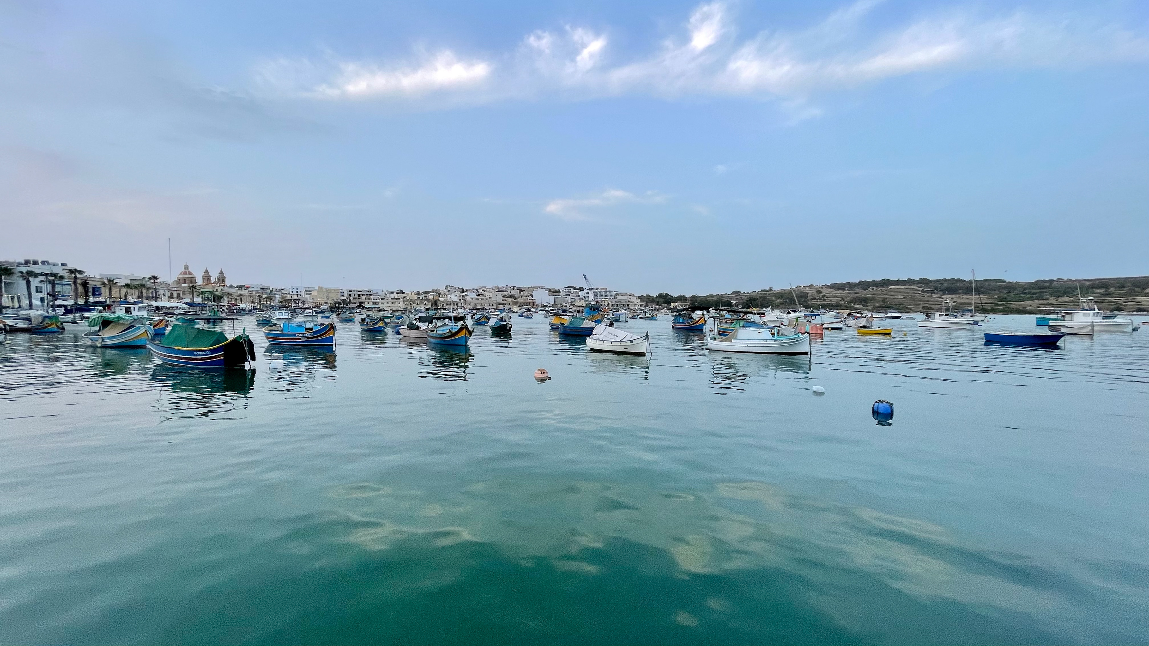 Fishing boats on the water in Marsaxlokk