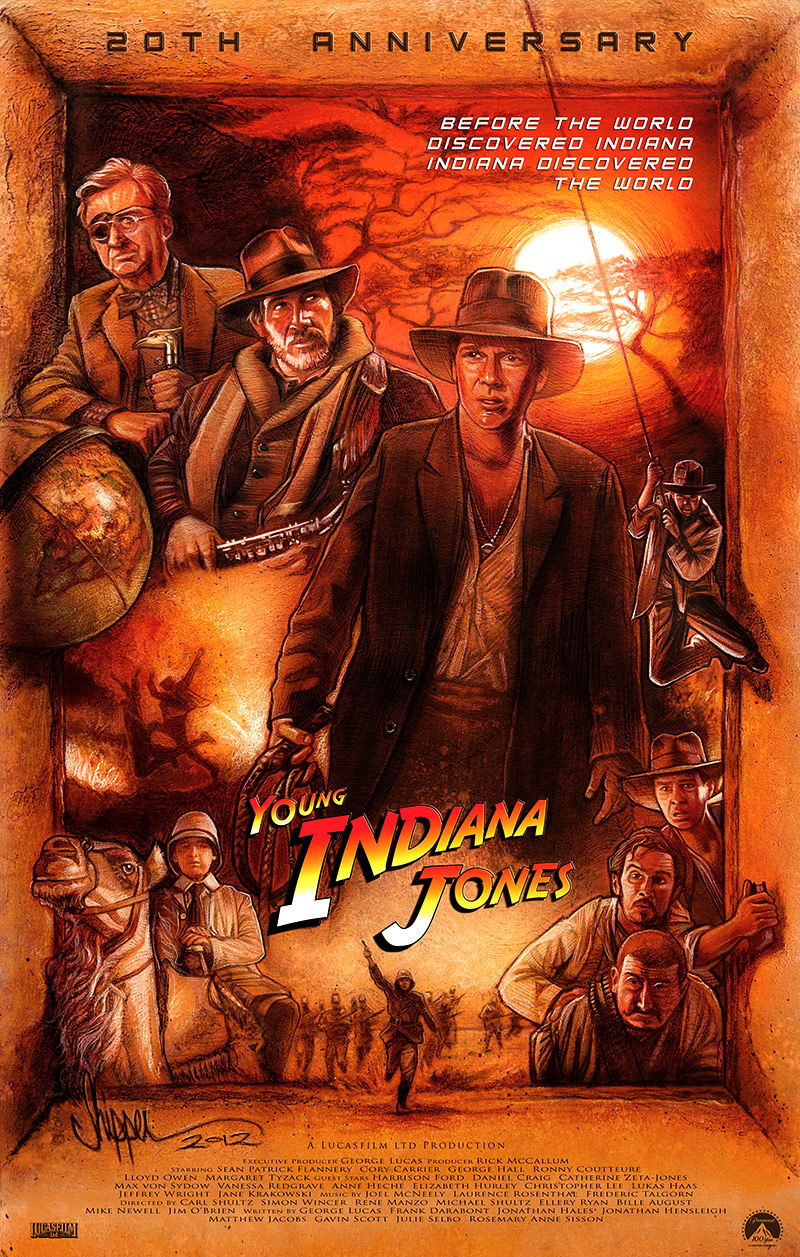 Póster Fan Art de (Indiana Jones y El Dial del Destino) por Paul Shipper.