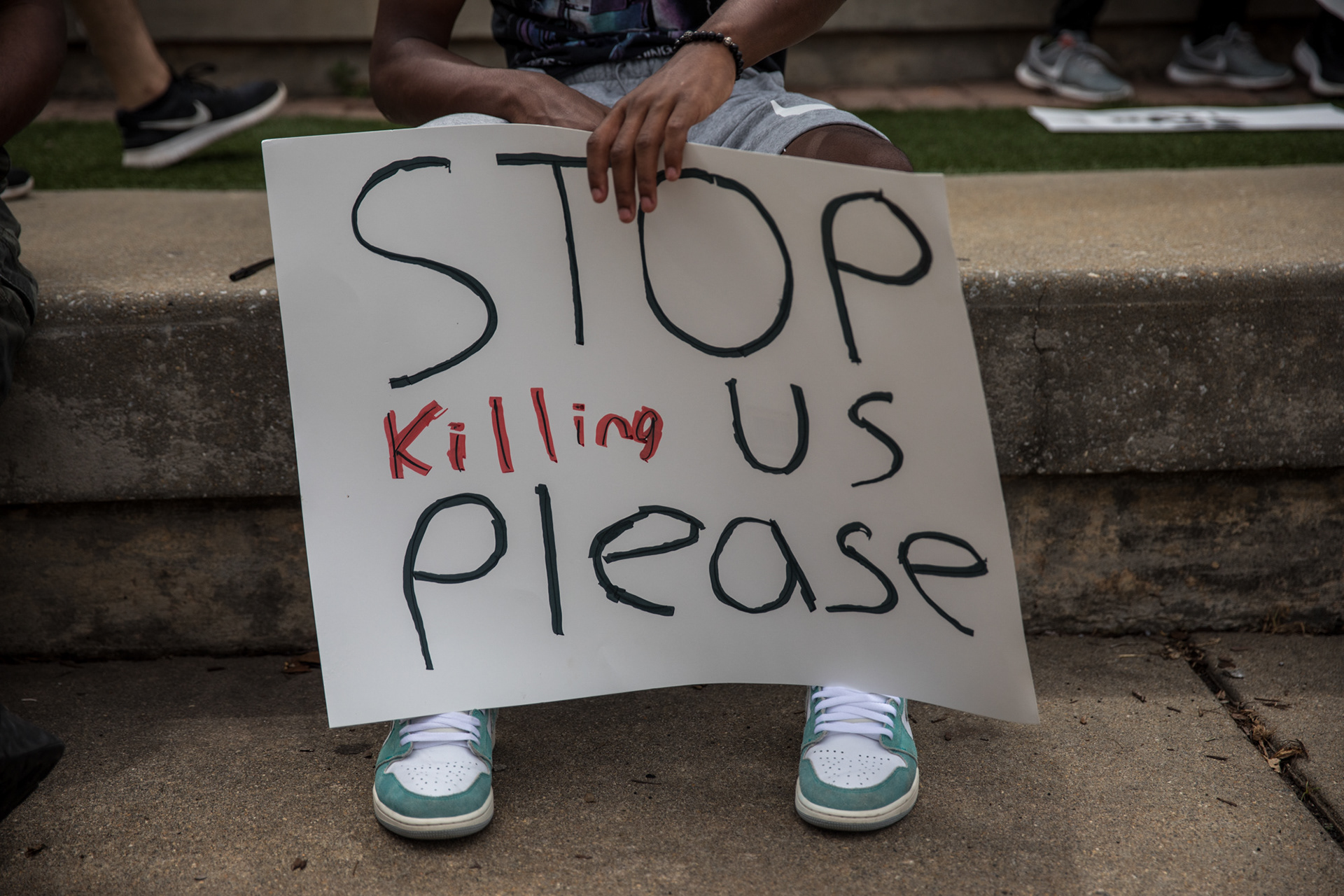Protesters in Atlanta demonstrate in response to the killing of Georgia Floyd in Minneapolis on May 29.