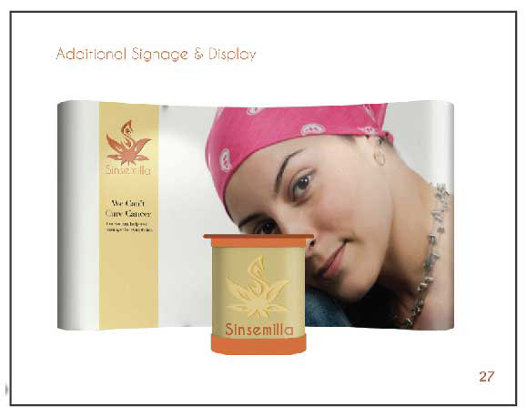 Display and Signage page from branding manual