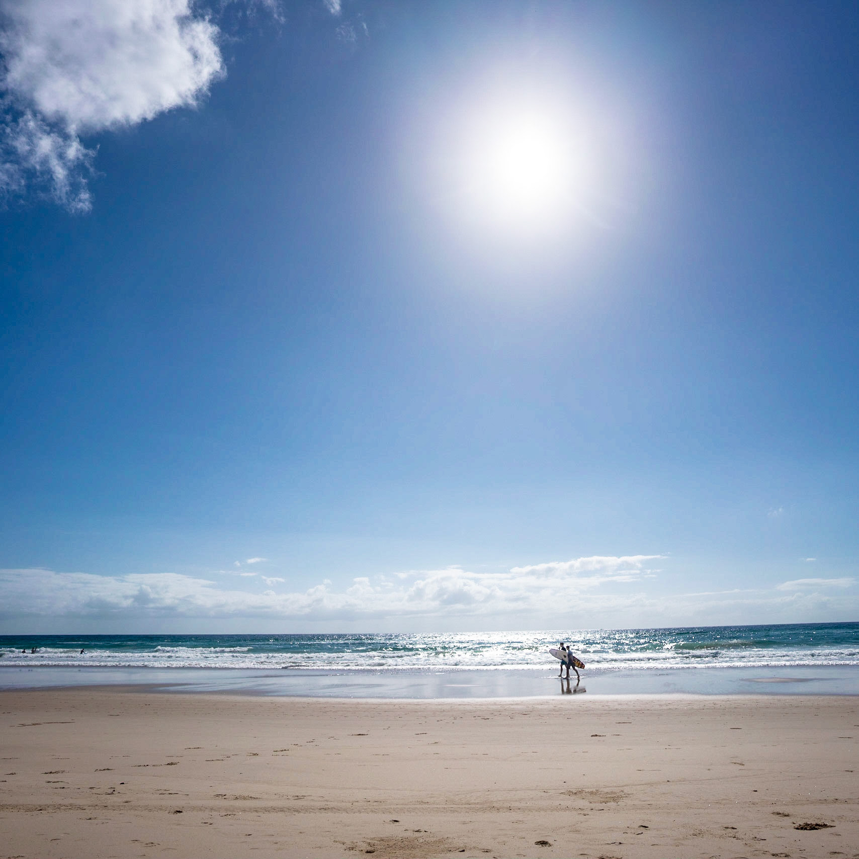 Looks like we were not the only ones with the idea of hitting the beach early.