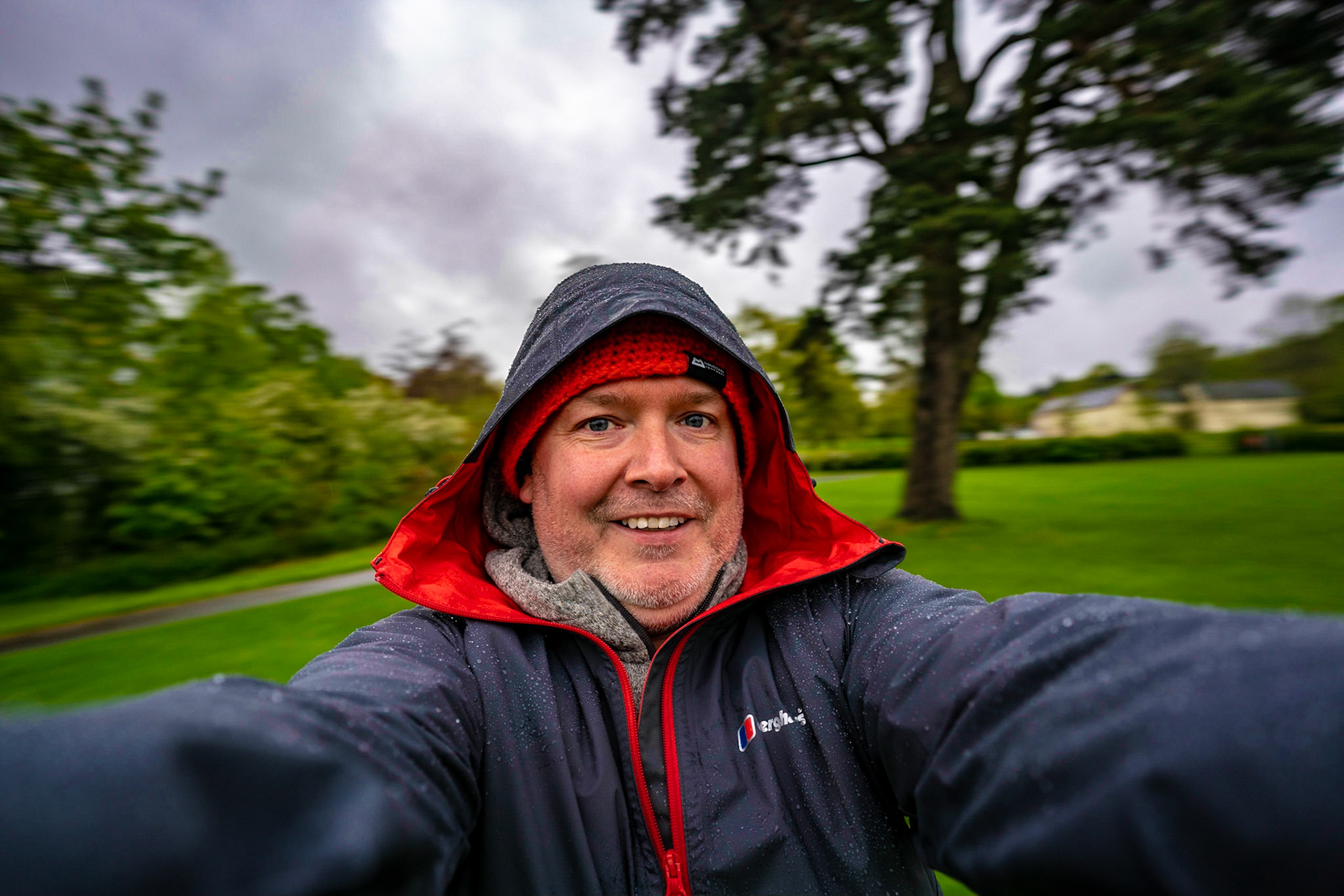 Not the most flattering photo, but another wet, cold day in May :)