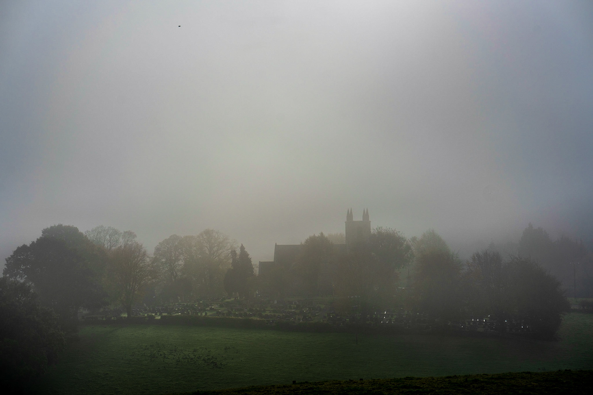 And down came the fog