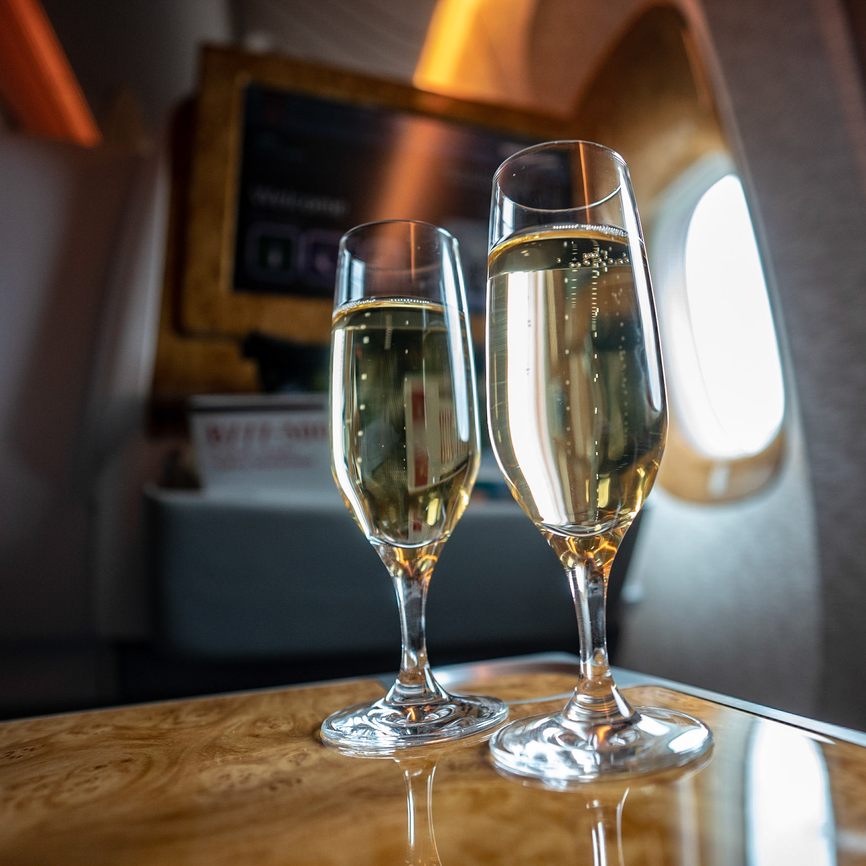 On board the plane ready for take off at Dublin Airport on our way to Australia