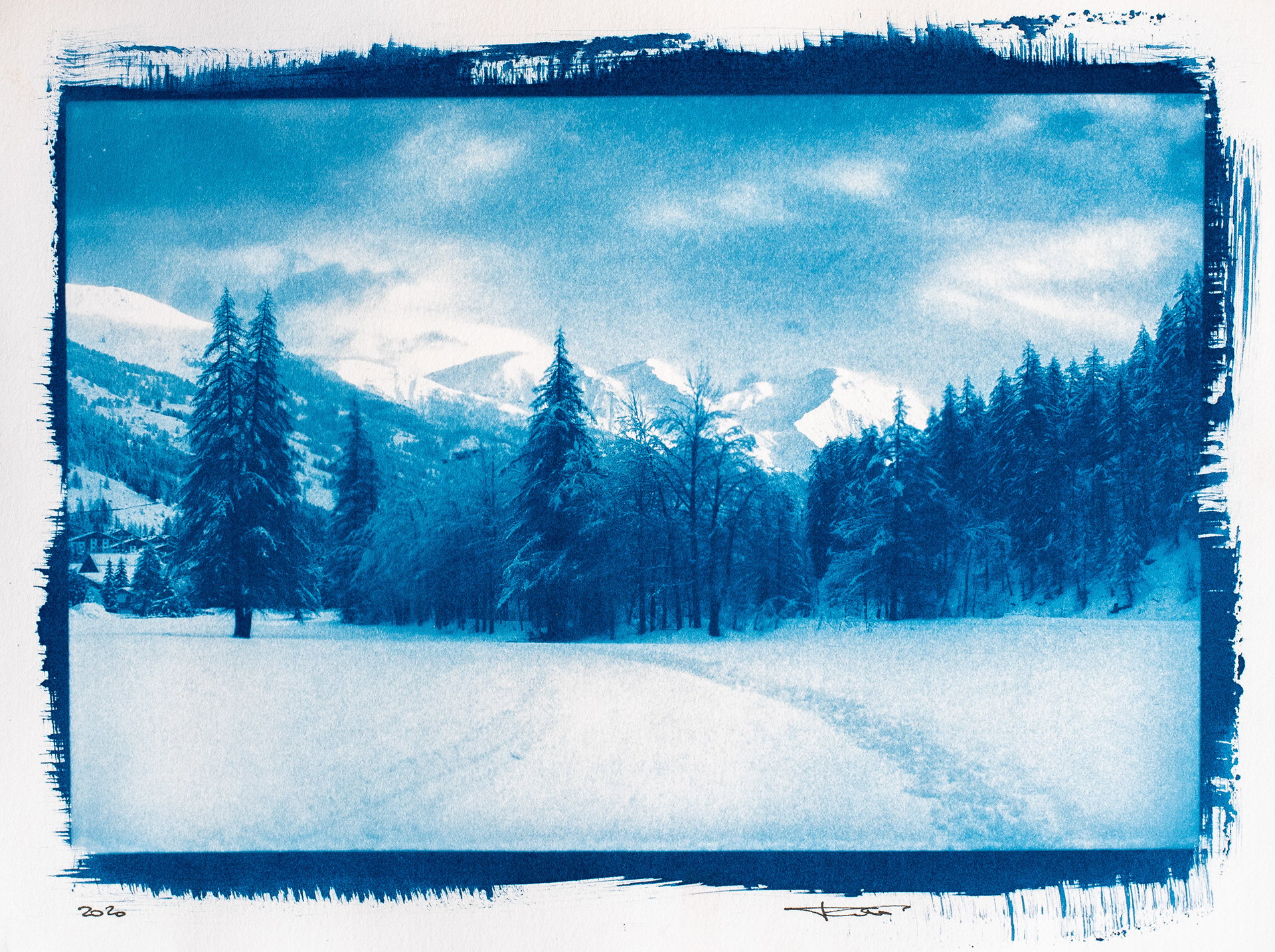 Neve al mattino - Cyanotype