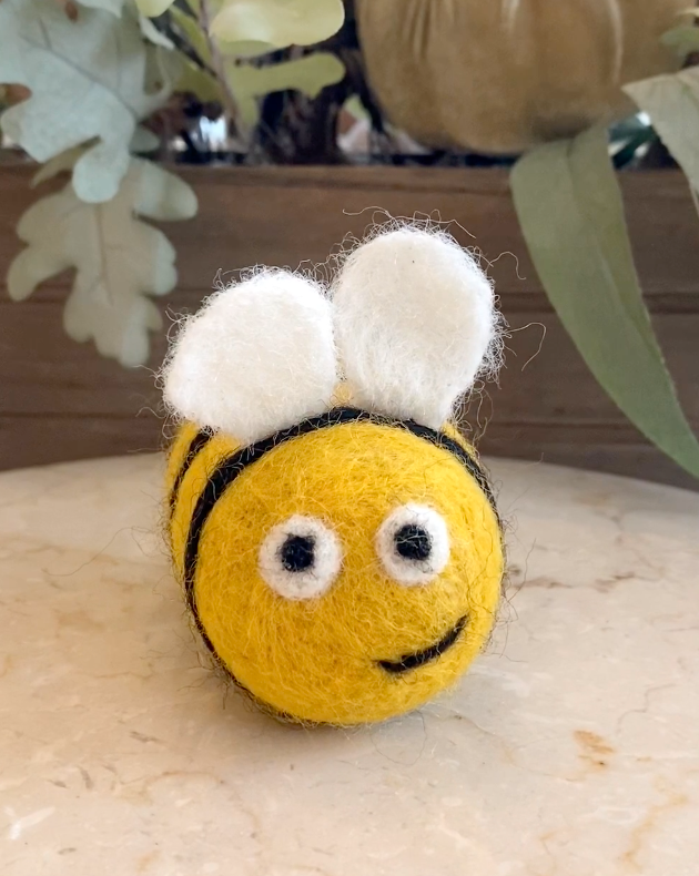 Felted bumblebee