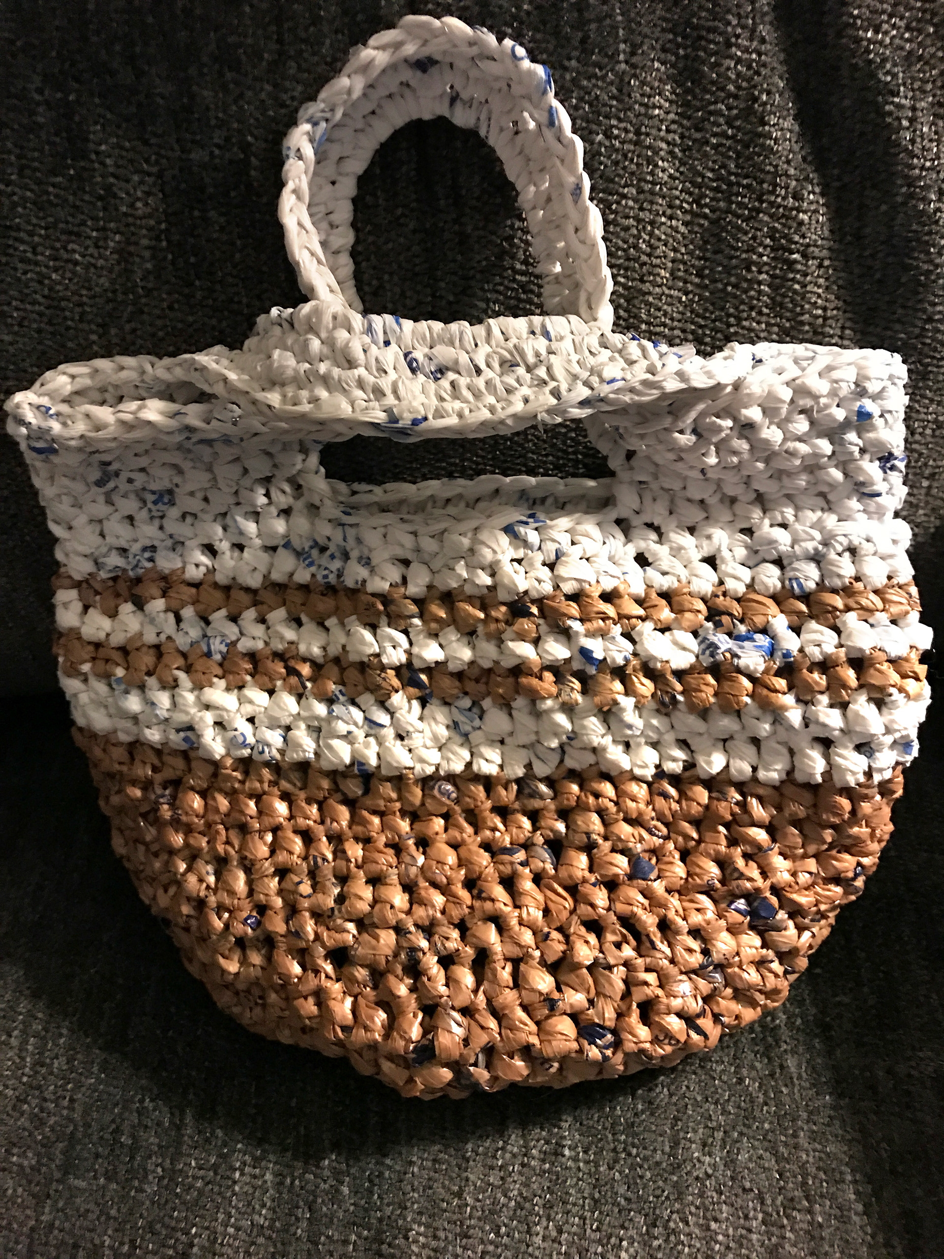 Recycled "plarn" bag (Crocheted from shopping bags)
