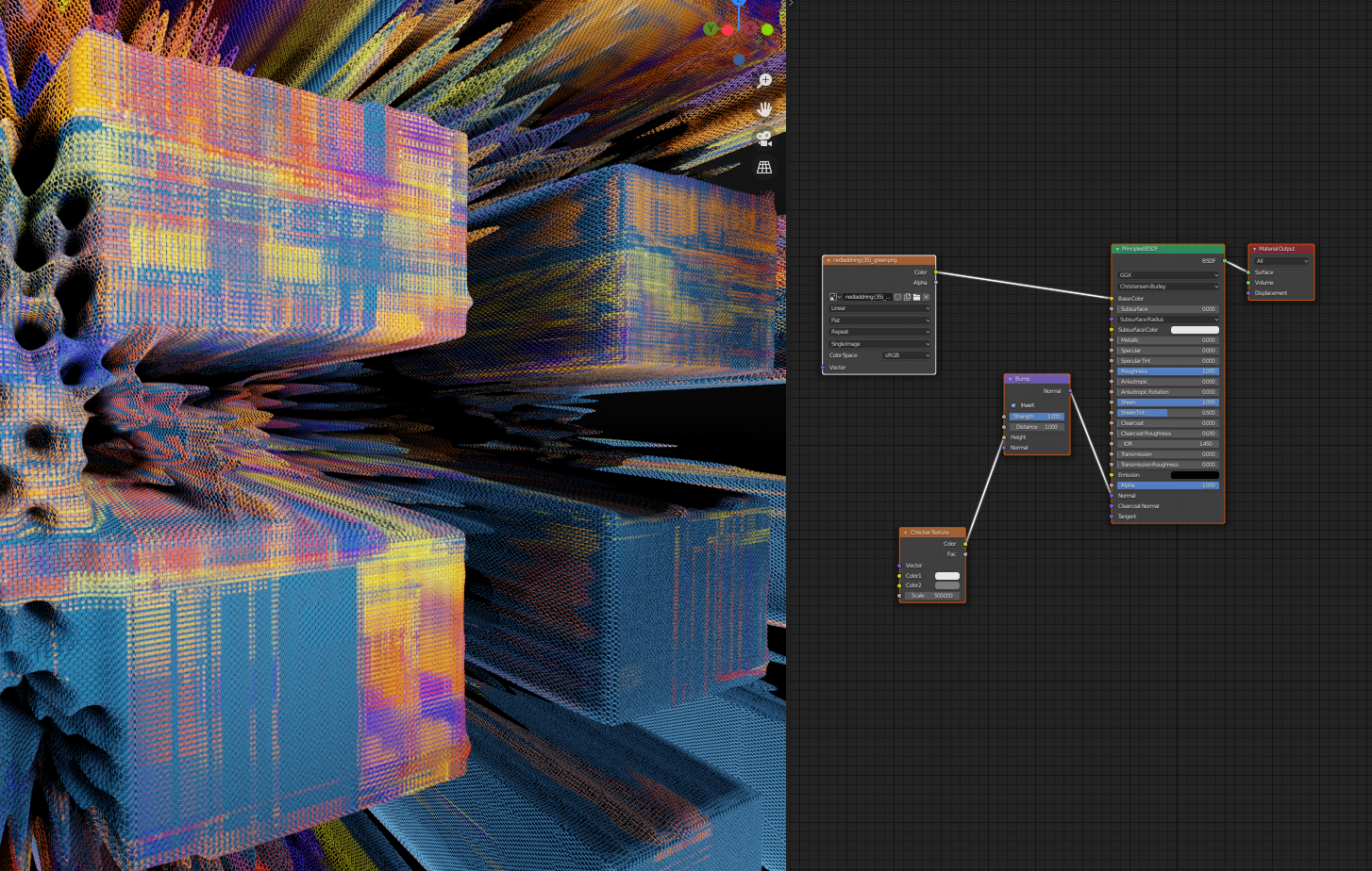 Surface material preview and Shader node system(surface material build)