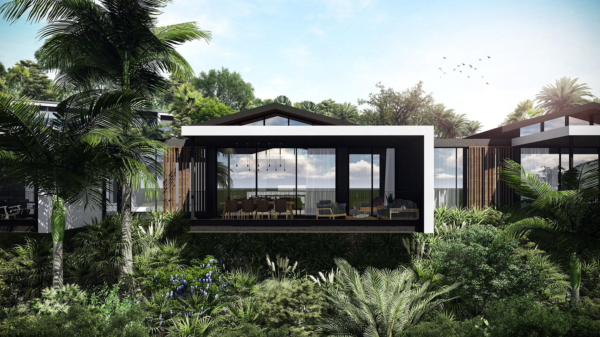 Modern single storey unit in Wagtail, a multi unit development in Brettenwood estate