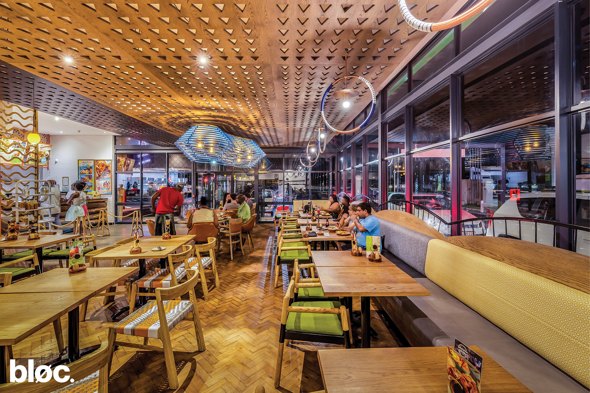 Contemporary African inspired interior store layout